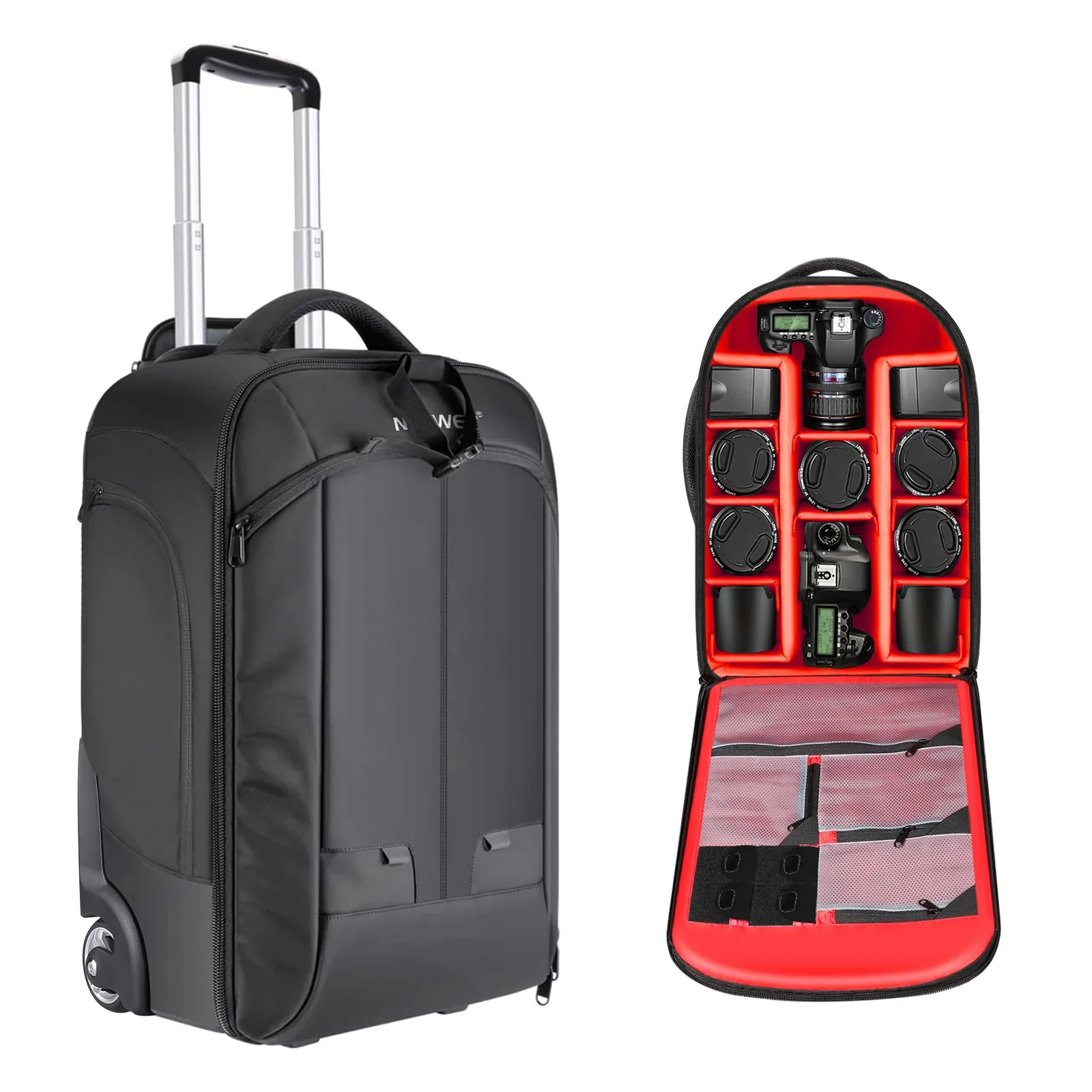 NEEWER NW3300 55×35×26 cm 2-in-1 Kamera Trolley Reise Rucksack - Image 12