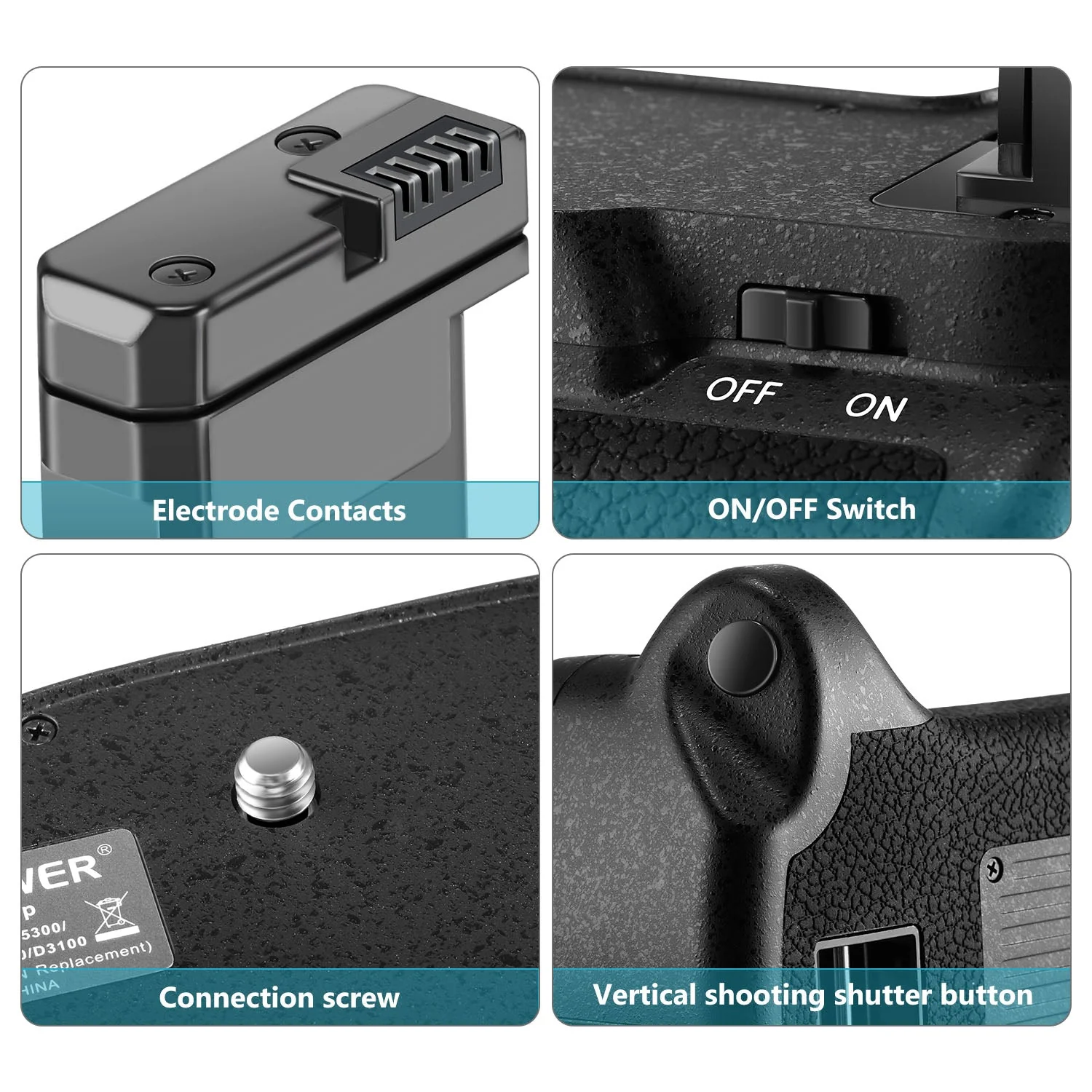 NEEWER Vertikaler Batteriegriff für Nikon BG-2F/D3100/D3200/D3300/D5300 - Image 6