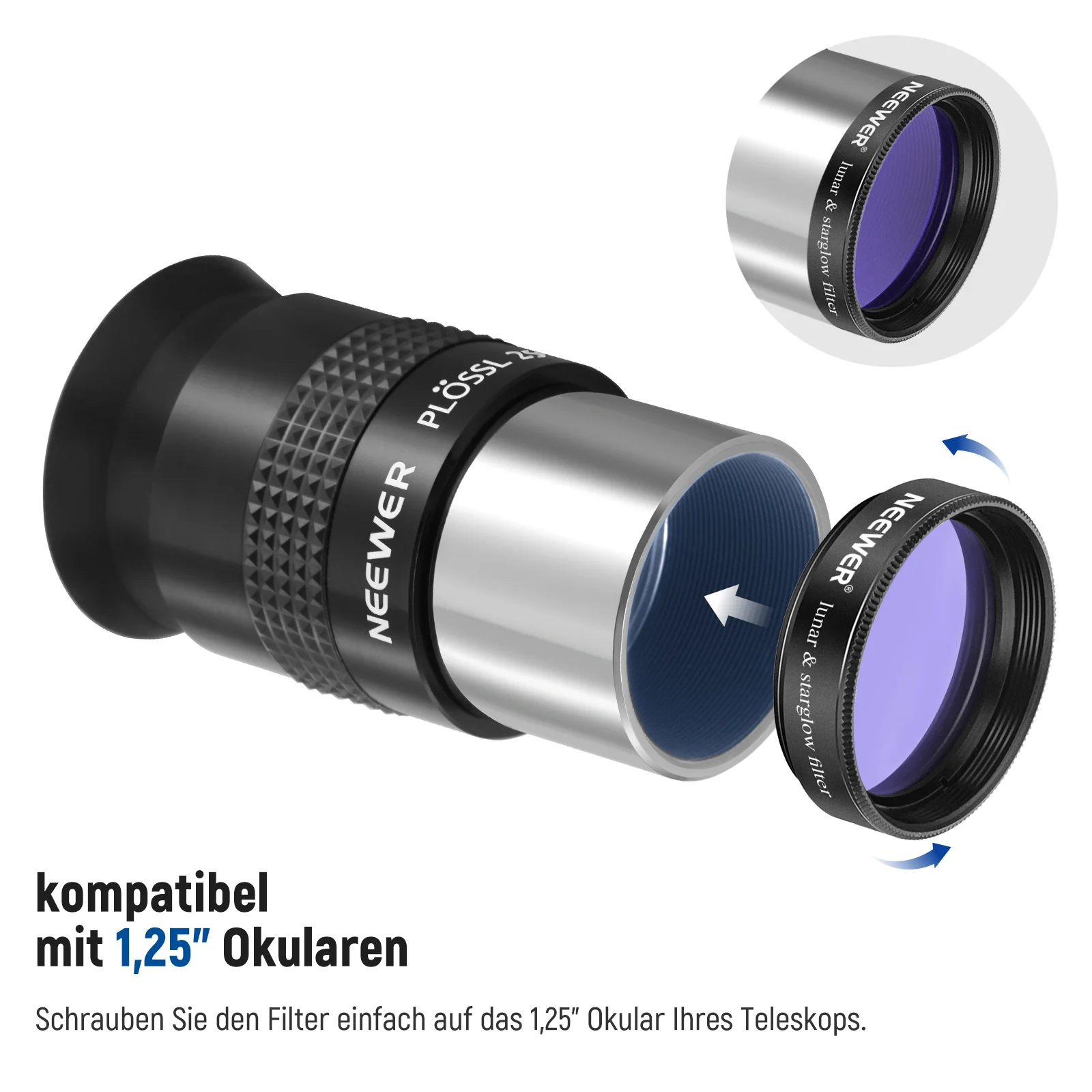 NEEWER 7-teiliges 1,25" Mond Teleskopfilter Set mit CPL Filter & 5 Farbfilter - Image 6