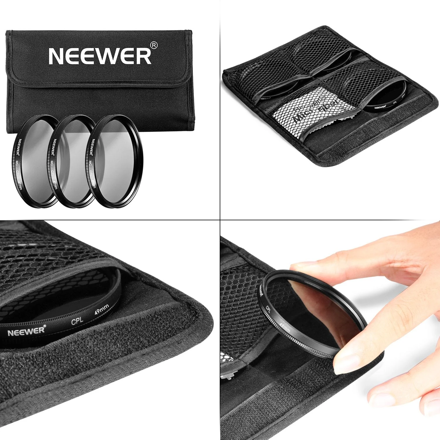 NEEWER UV/CPL/FLD/ND Objektiv Filter Set - Image 3