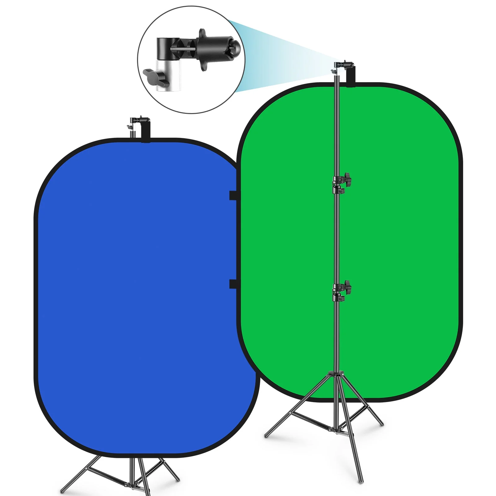 NEEWER 1.5x2m 2-in-1 faltbarer Chroma Key Hintergrund(grün & blau)