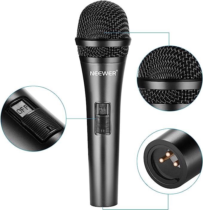 Neewer Dynamisches Kardioid-Mikrofon mit XLR Stecker auf XLR Buchse Kabel - Image 5
