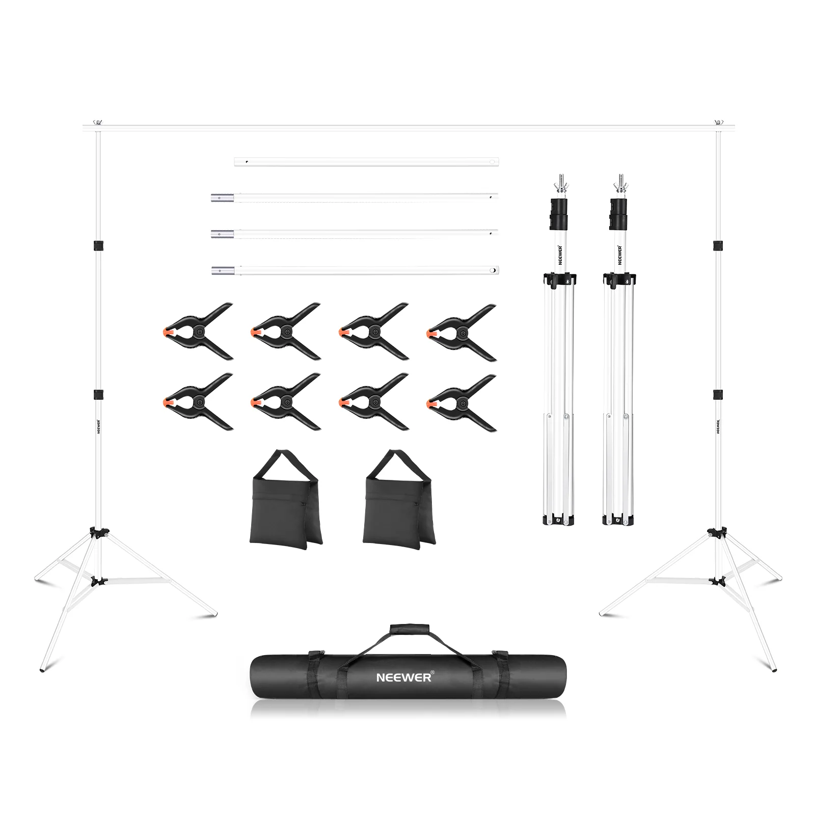NEEWER 2.1x3m verstellbares Hintergrundstativ-Set für Fotostudios - Image 10