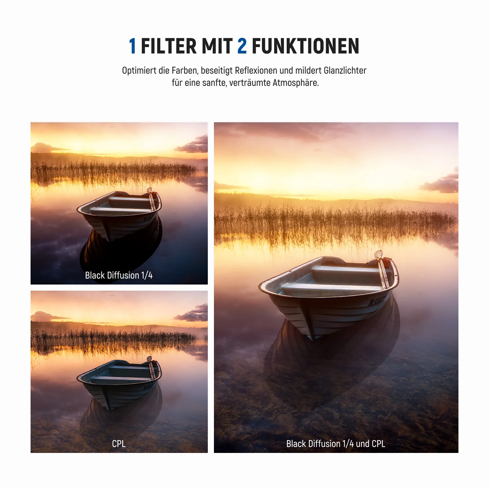 NEEWER 2 in 1 CPL Polfilter+ Black Diffusion 1/4 Filter - Image 19