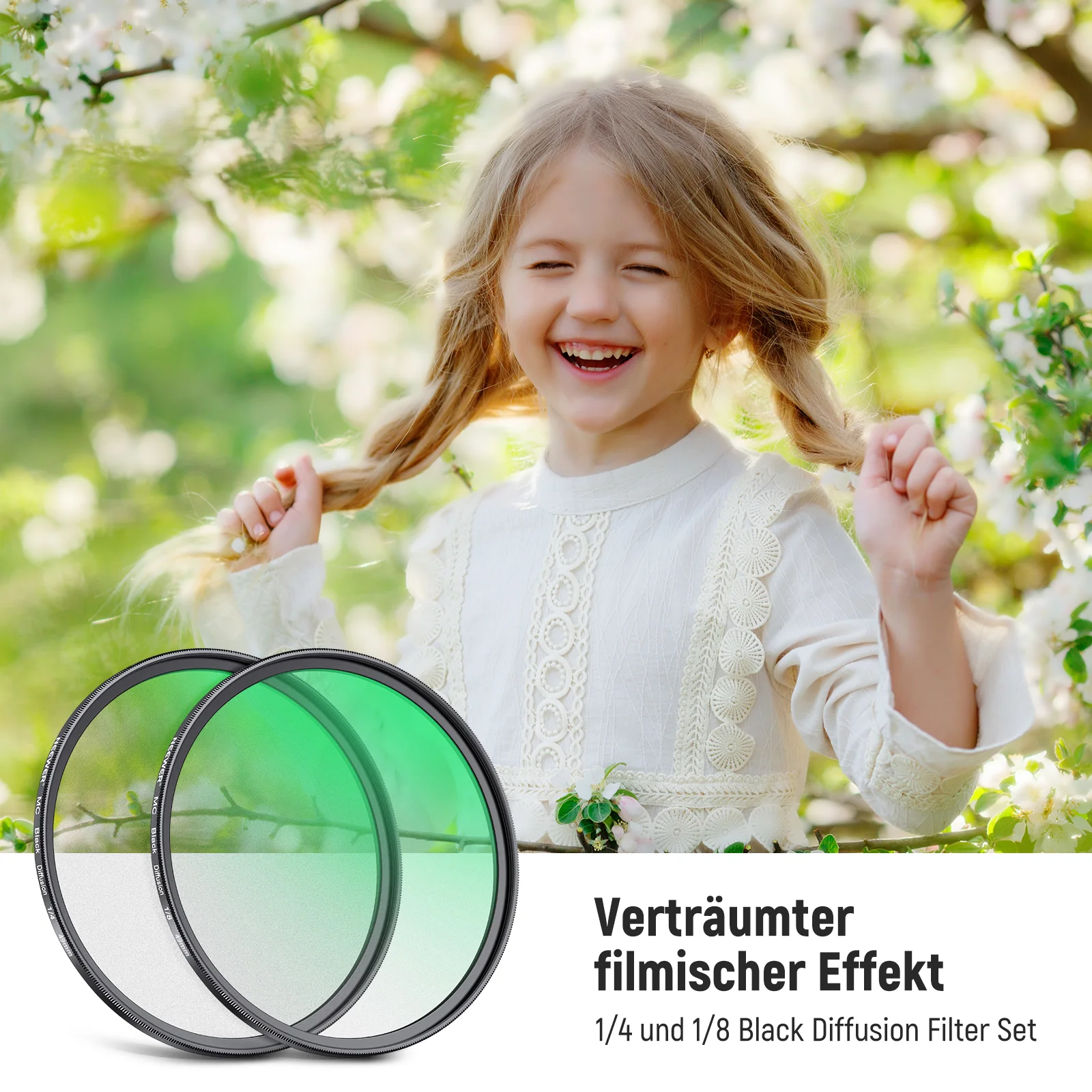 NEEWER 2er-Pack 1/4 & 1/8 Black Diffusion Kameraobjektivfilter Set - Image 2