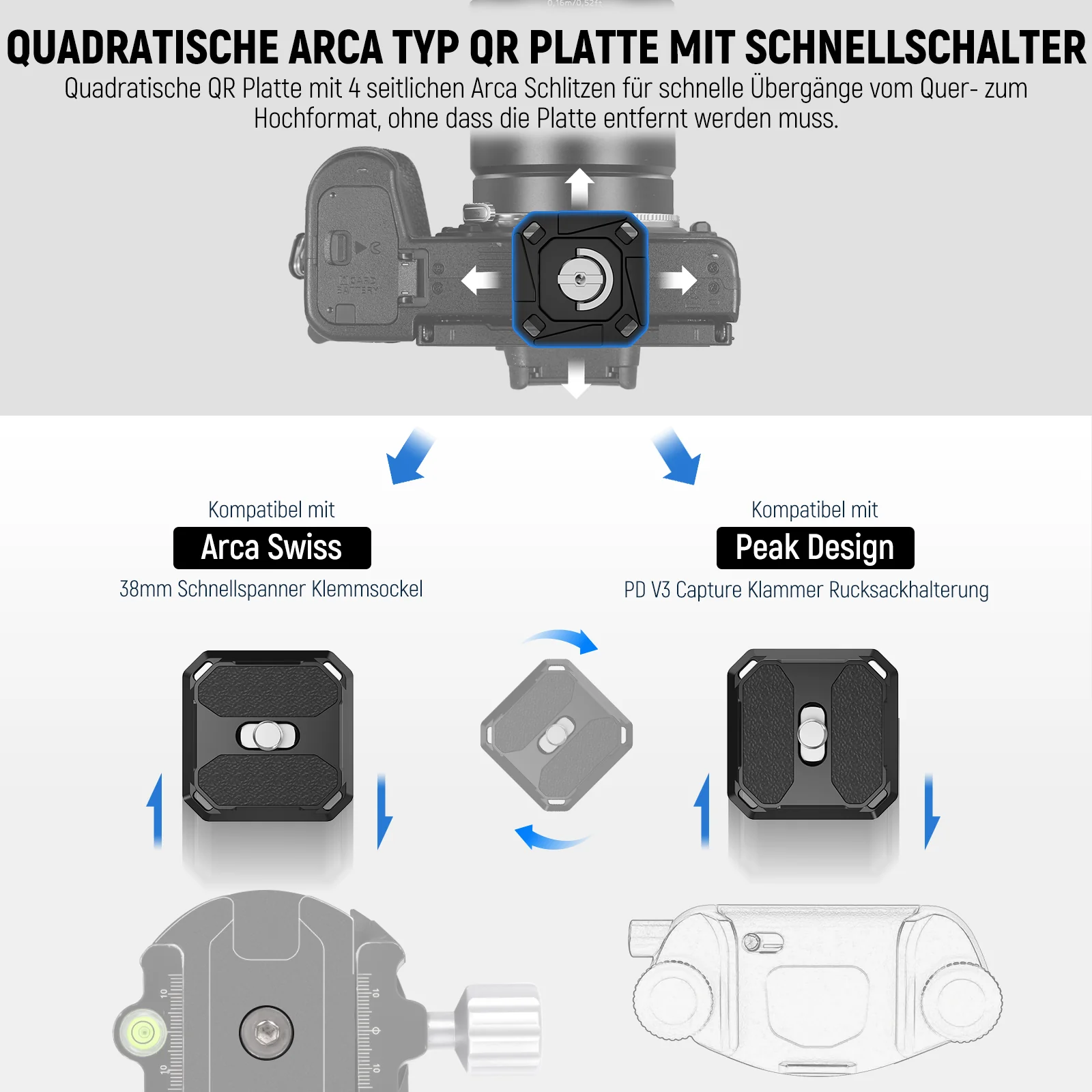 NEEWER 2er Pack Arca Type Quick Release Plate - Image 2