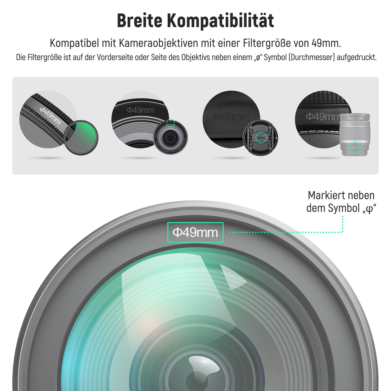 NEEWER 2er Pack Objektivdeckel Set - Image 2
