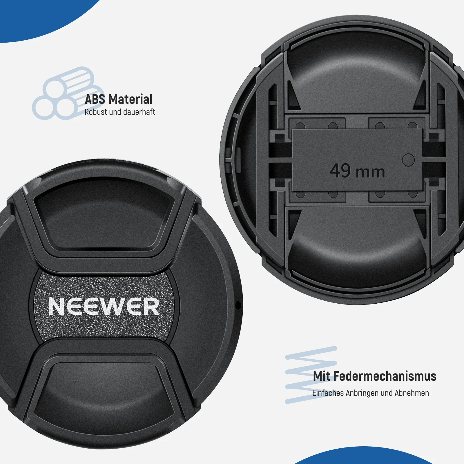 NEEWER 2er Pack Objektivdeckel Set - Image 6