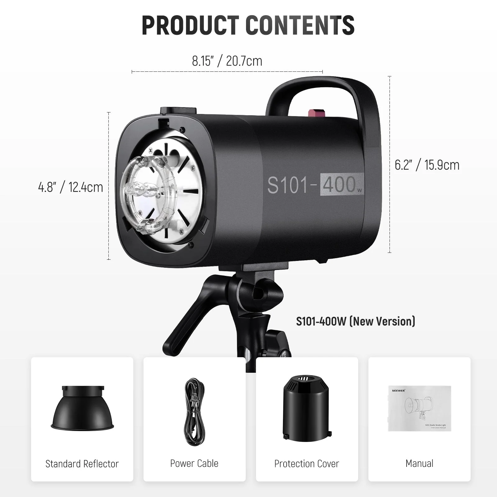 NEEWER 2er Pack S101-400W Studio Monolight Blitzlicht Set - Image 9