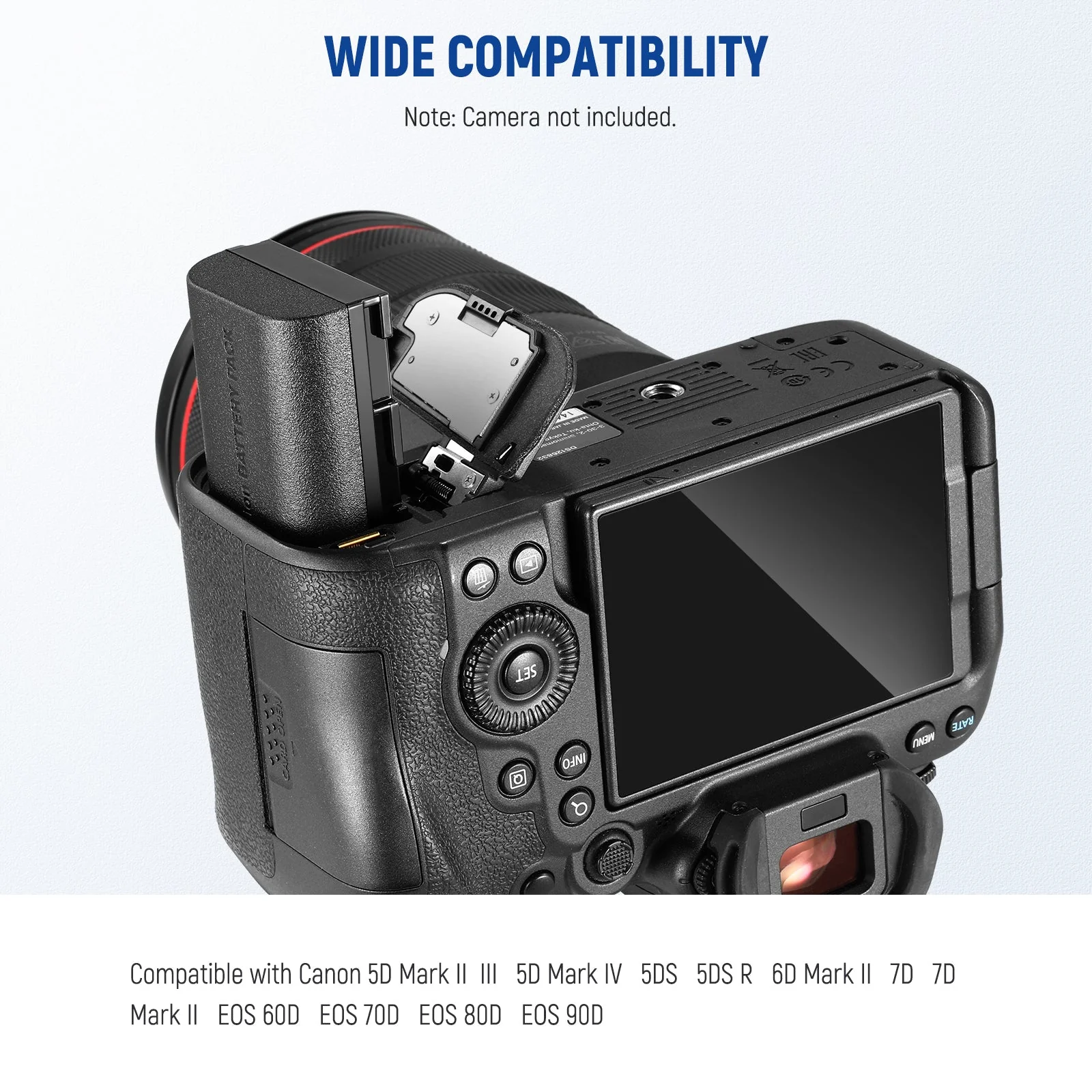 NEEWER 2er Pack LP-E6/E6N Ersatzakku mit USB Doppelladecase Set für Canon - Image 3