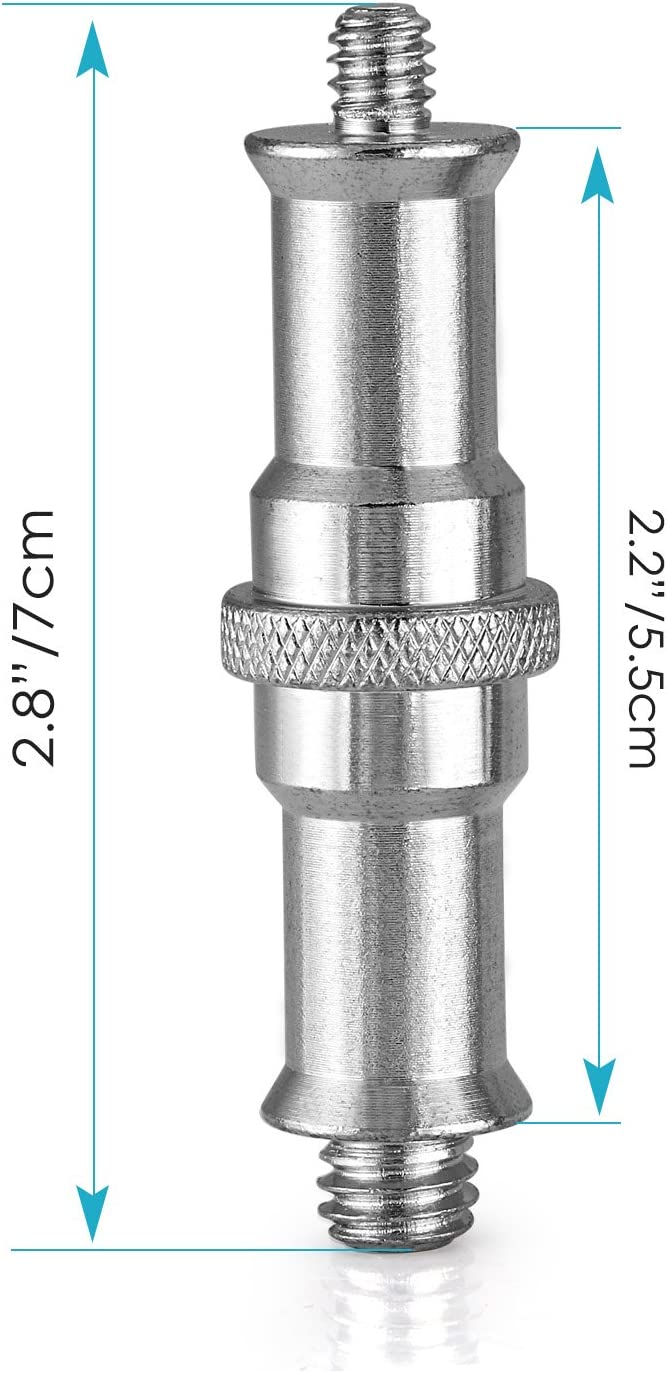 NEEWER 2er-Pack 1/4" zu 3/8" Spigot Stud Adapter Schraube - Image 4