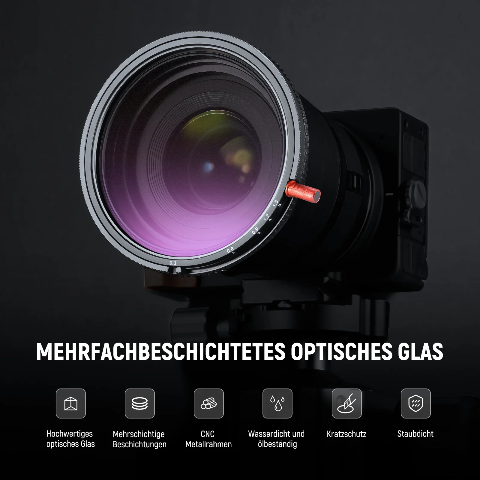 NEEWER 3 In 1 CPL + Black Diffusion 1/4 + Variabler ND2-32 Filter - Image 34