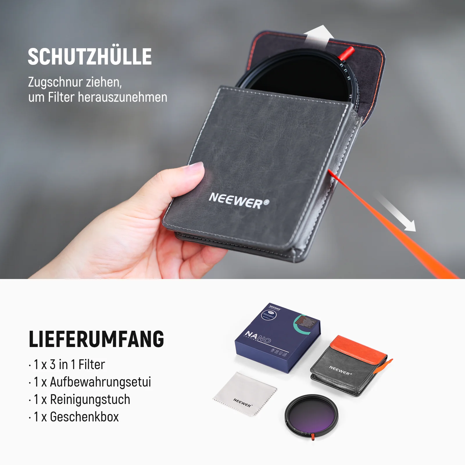 NEEWER 3 In 1 CPL + Black Diffusion 1/4 + Variabler ND2-32 Filter - Image 45