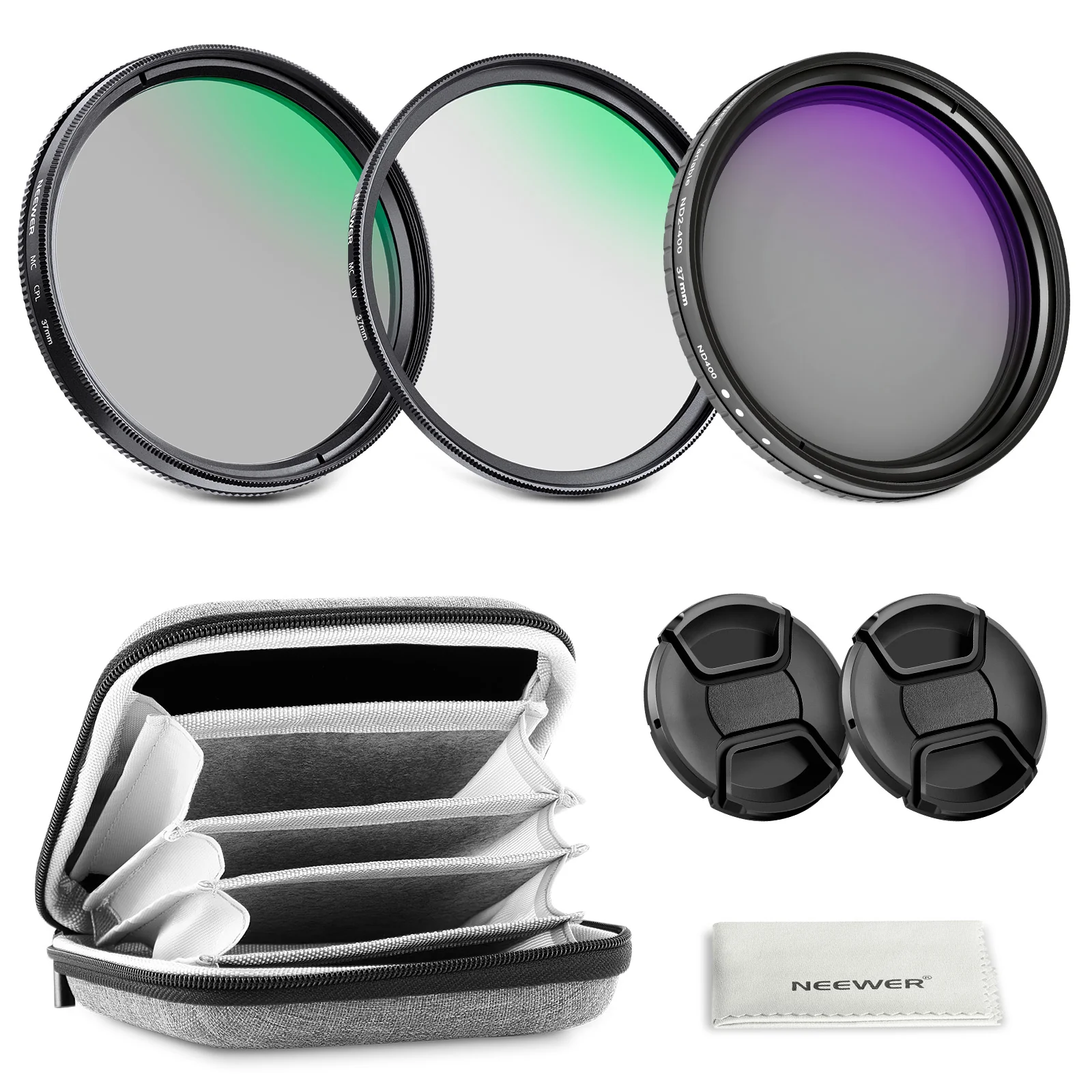 NEEWER 3er-Pack Variables ND + CPL + UV Filterset