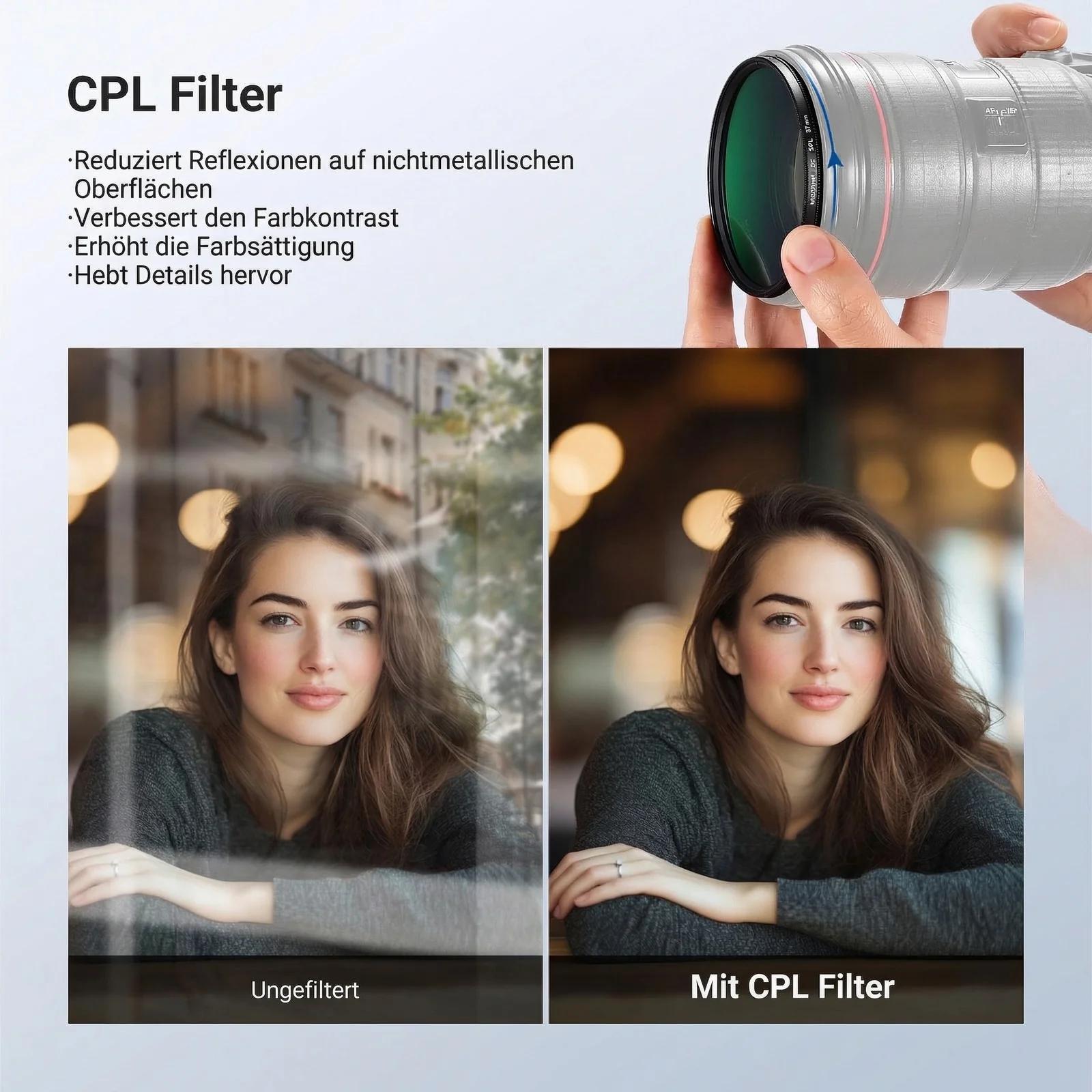 NEEWER 3er-Pack Variables ND + CPL + UV Filterset - Image 6