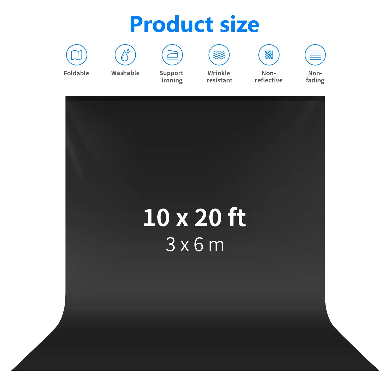 NEEWER 3x6m Faltbarer Fotostudio Hintergrund aus Polyester - Image 4