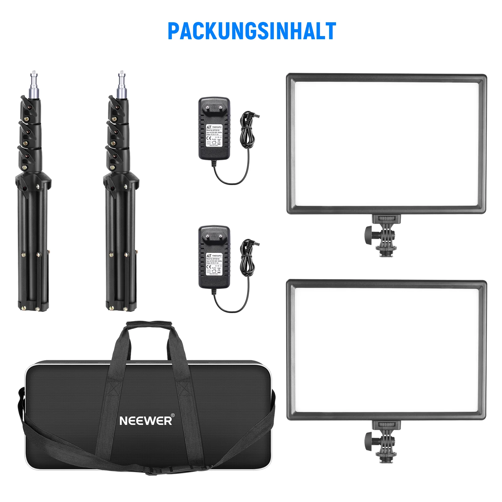 NEEWER 2er- Pack NL-192AI Bi-color LED Videolicht Set - Image 8