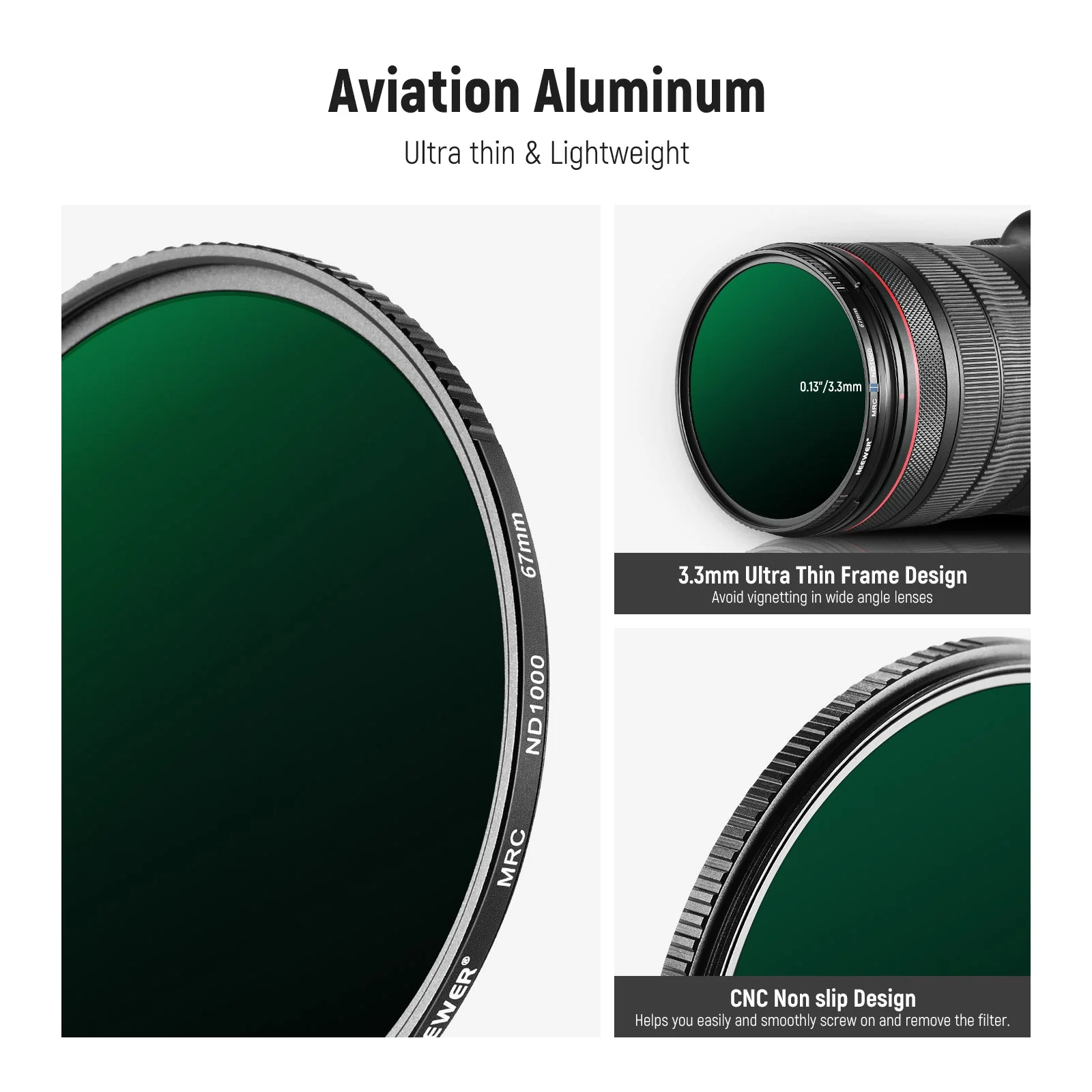 NEEWER 4er Pack HD ND Filter Set (ND1000+ND64+ND8+ND4) - Image 6