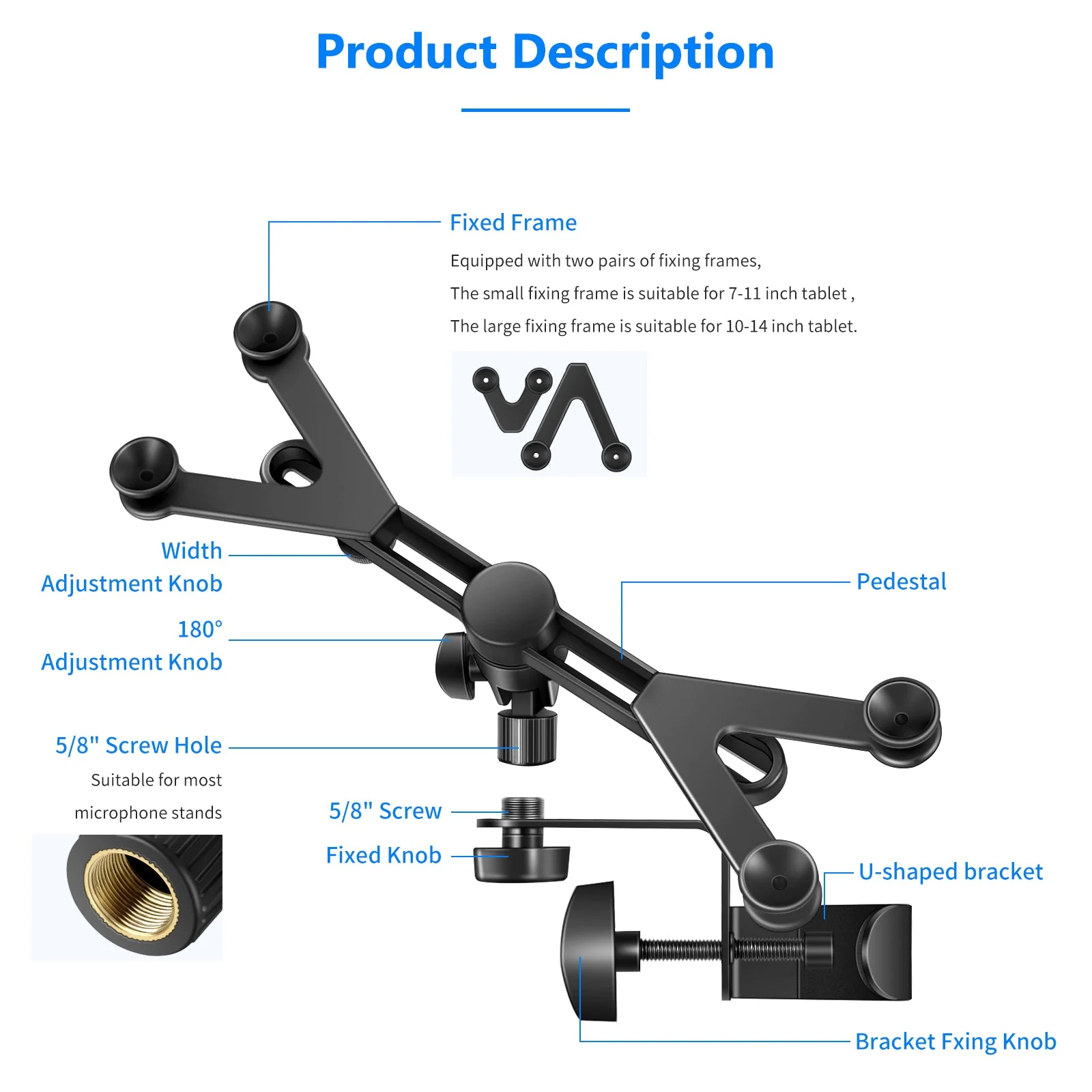 NEEWER 7-14 Zoll verstellbare Tablet-Halterung - Image 3