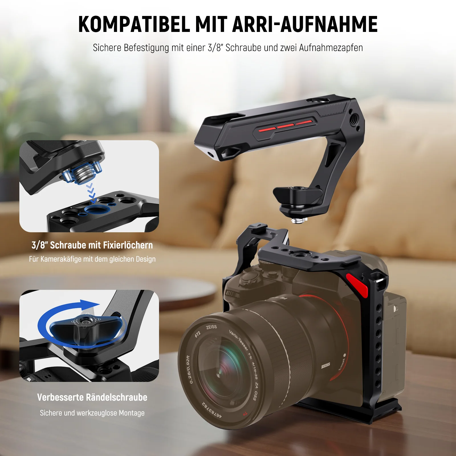 NEEWER BASICS CA142 Leichter Kamera Obergriff - Image 4