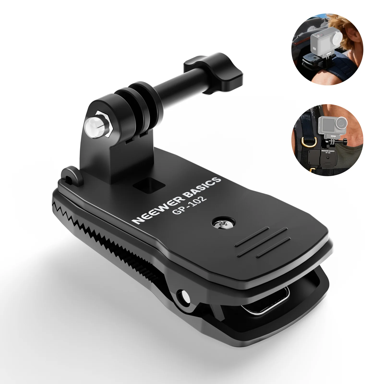 NEEWER BASICS GP-102 Rucksackgurt-Clip-Halterung für Action-Cams