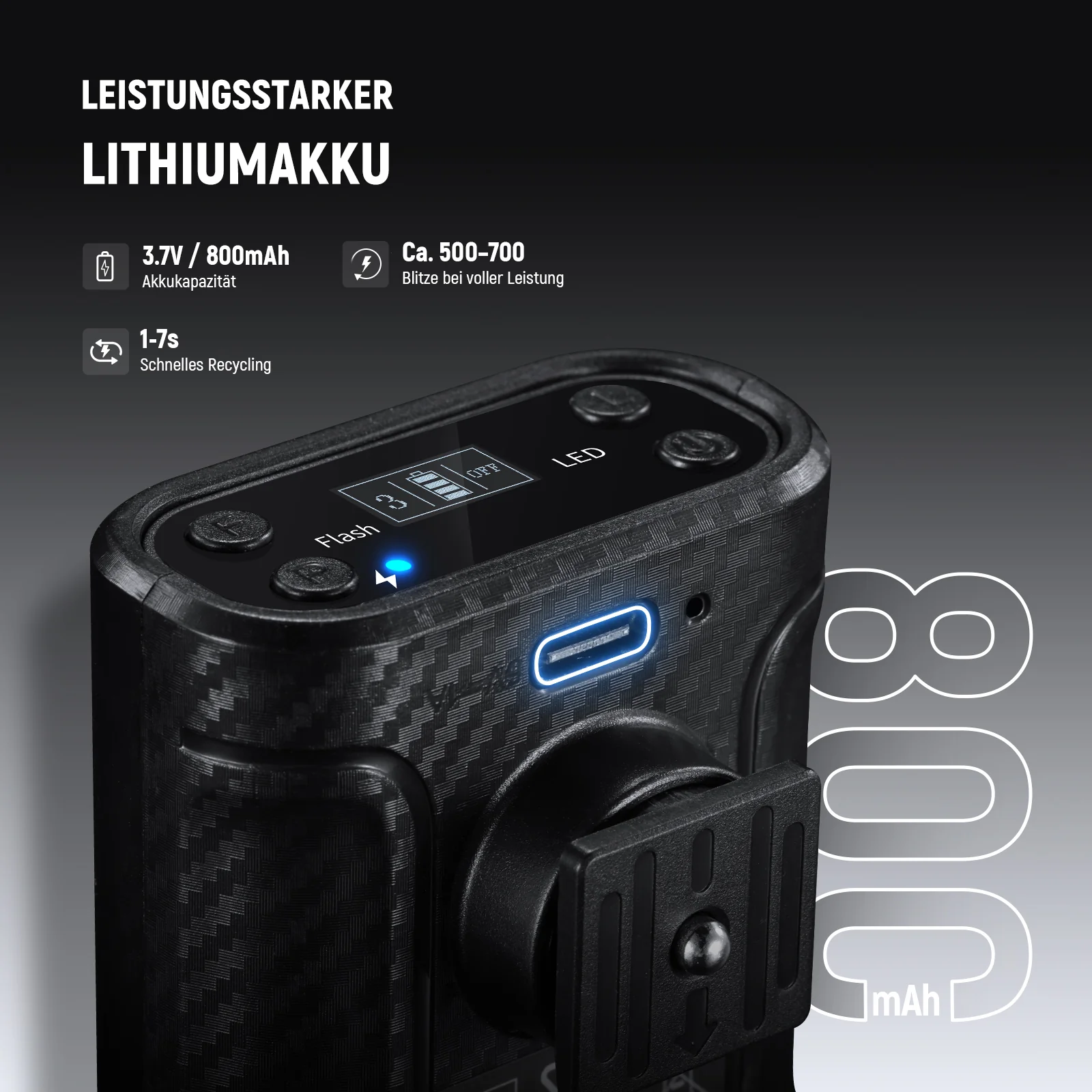NEEWER ENTRY LEVEL VERSION N12L Mini Kamera Blitz Speedlite  mit LED Video Fülllicht - Image 6
