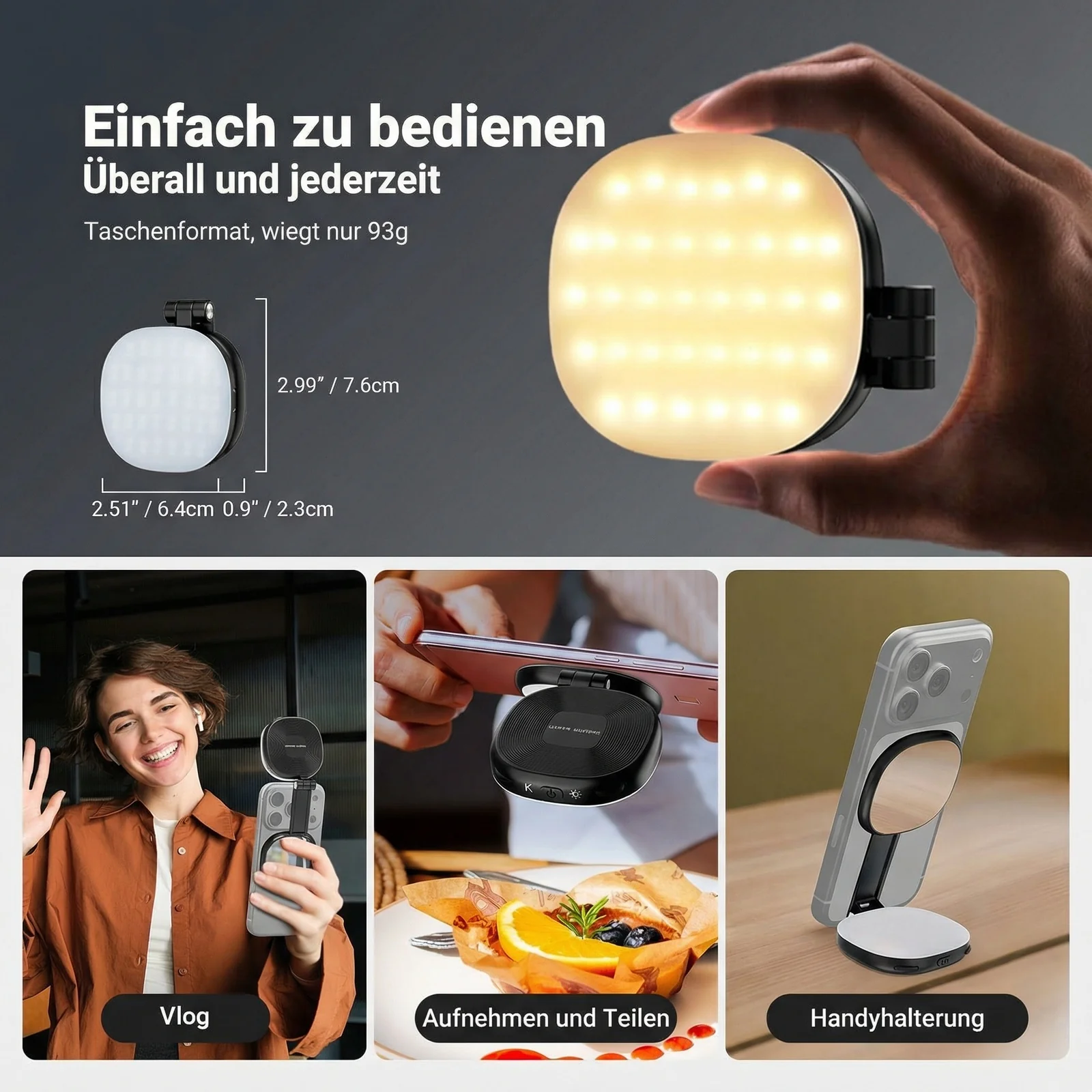 NEEWER BASICS NL72B Magnetisches Selfie Licht - Image 16
