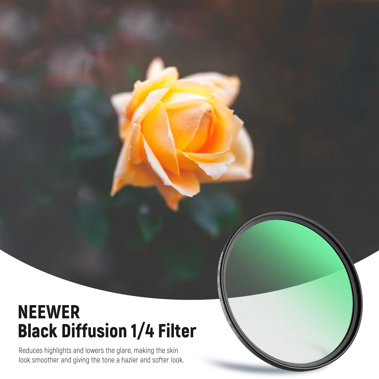 NEEWER Black Diffusion 1/4 Cinematischer Schwarze-Diffusion Effekt-Filter - Image 5