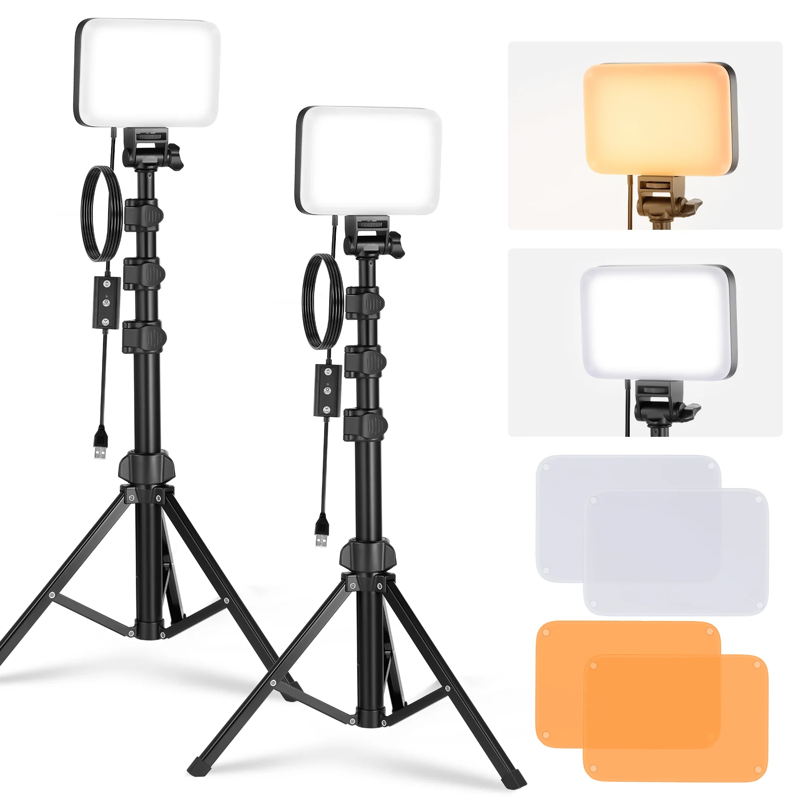 NEEWER BASICS 2er Pack BP66 Bi-Color LED Videolicht Panel Beleuchtungsset