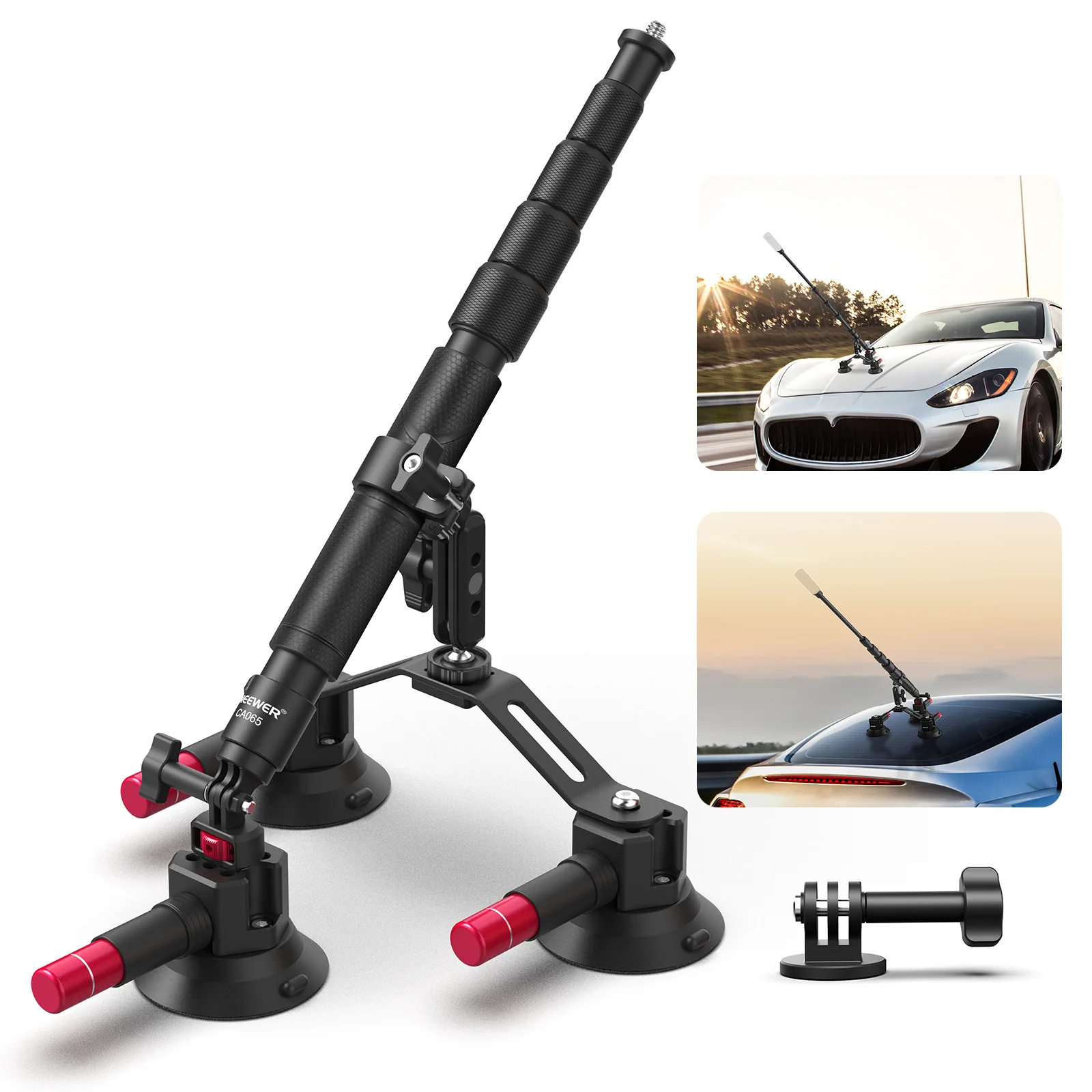 NEEWER CA065 Dreifach Saugnapf Autohalterung Set