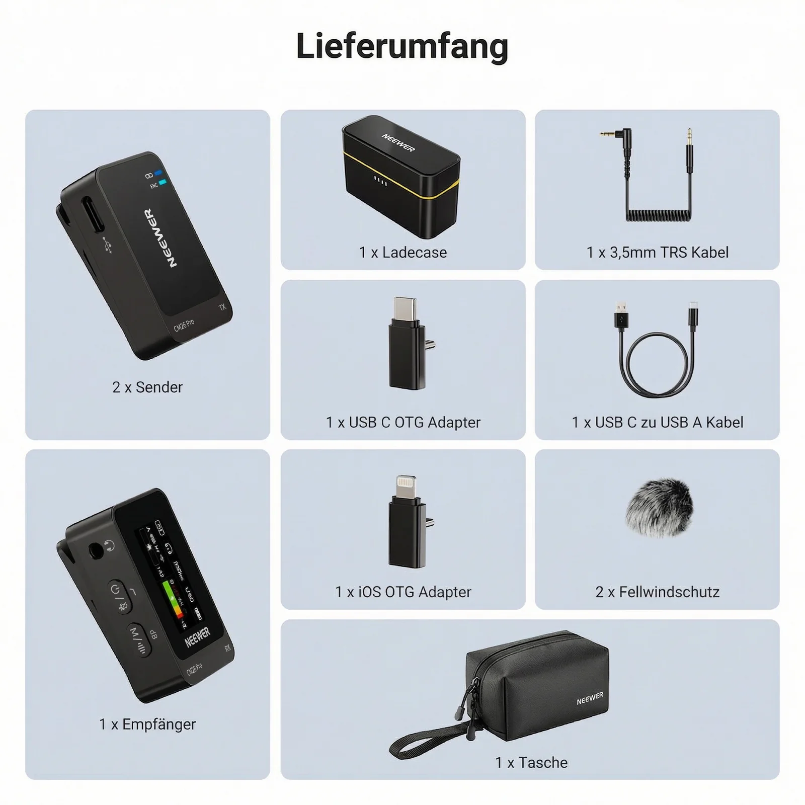 NEEWER CM26 Pro AI Drahtloses Ansteckmikrofon - Image 9