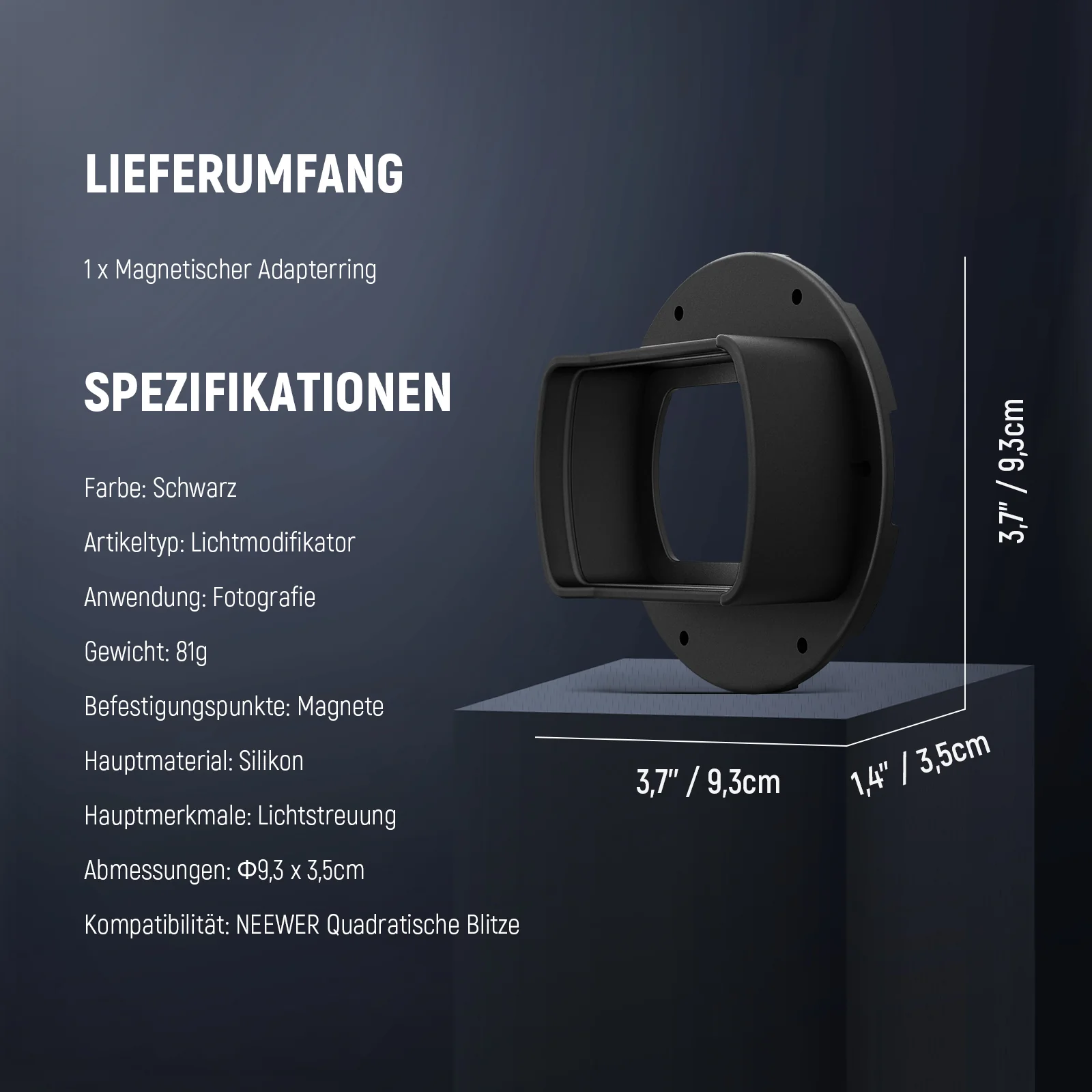 NEEWER CRS13/CRS14 Magnetischer Adapterring für Blitz - Image 14