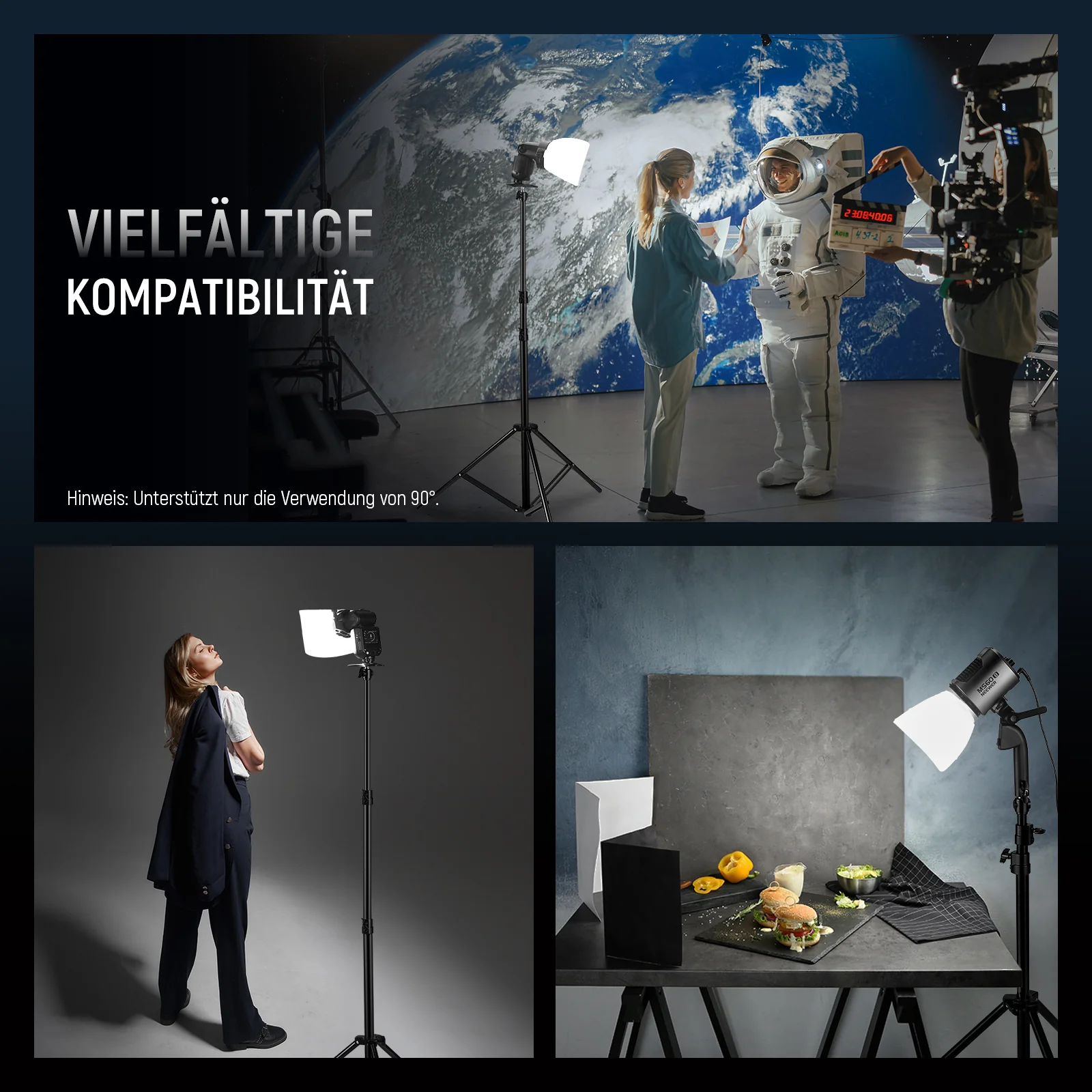 NEEWER CRS7 Softbox Diffusion Dome mit 3 Adapterringen - Image 7