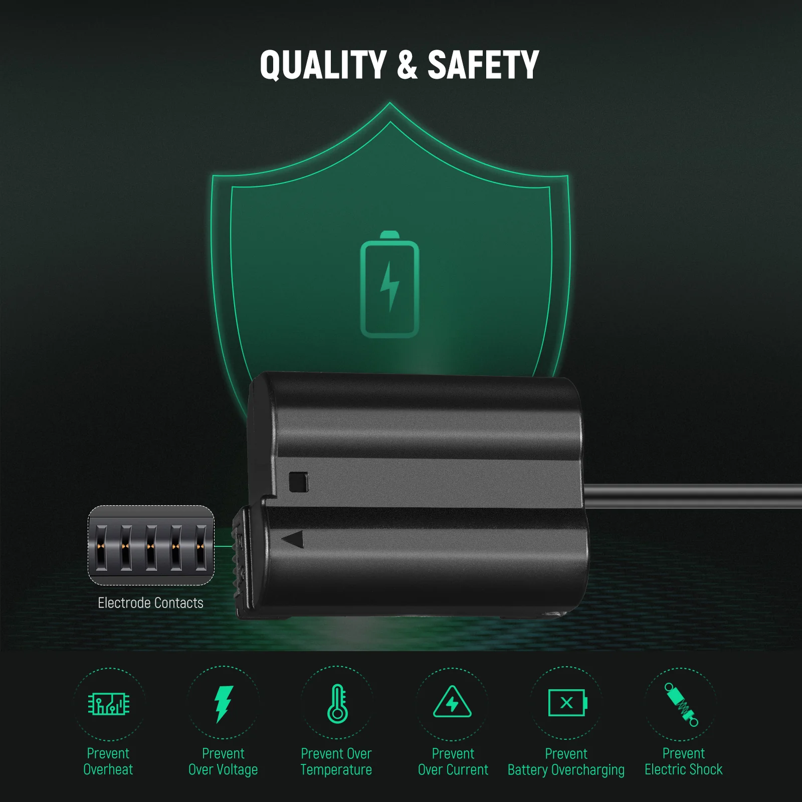 NEEWER EP-5B/EN-EL15 Nikon Virtueller Batterie mit AC/DC Koppler - Image 3