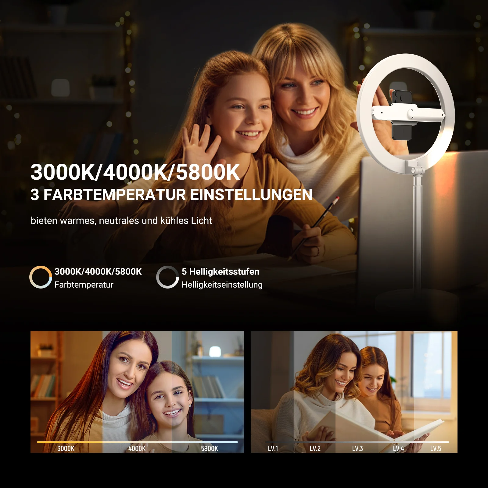 NEEWER ENTRY LEVEL VERSION 10" LED Selfie Ringlicht - Image 13