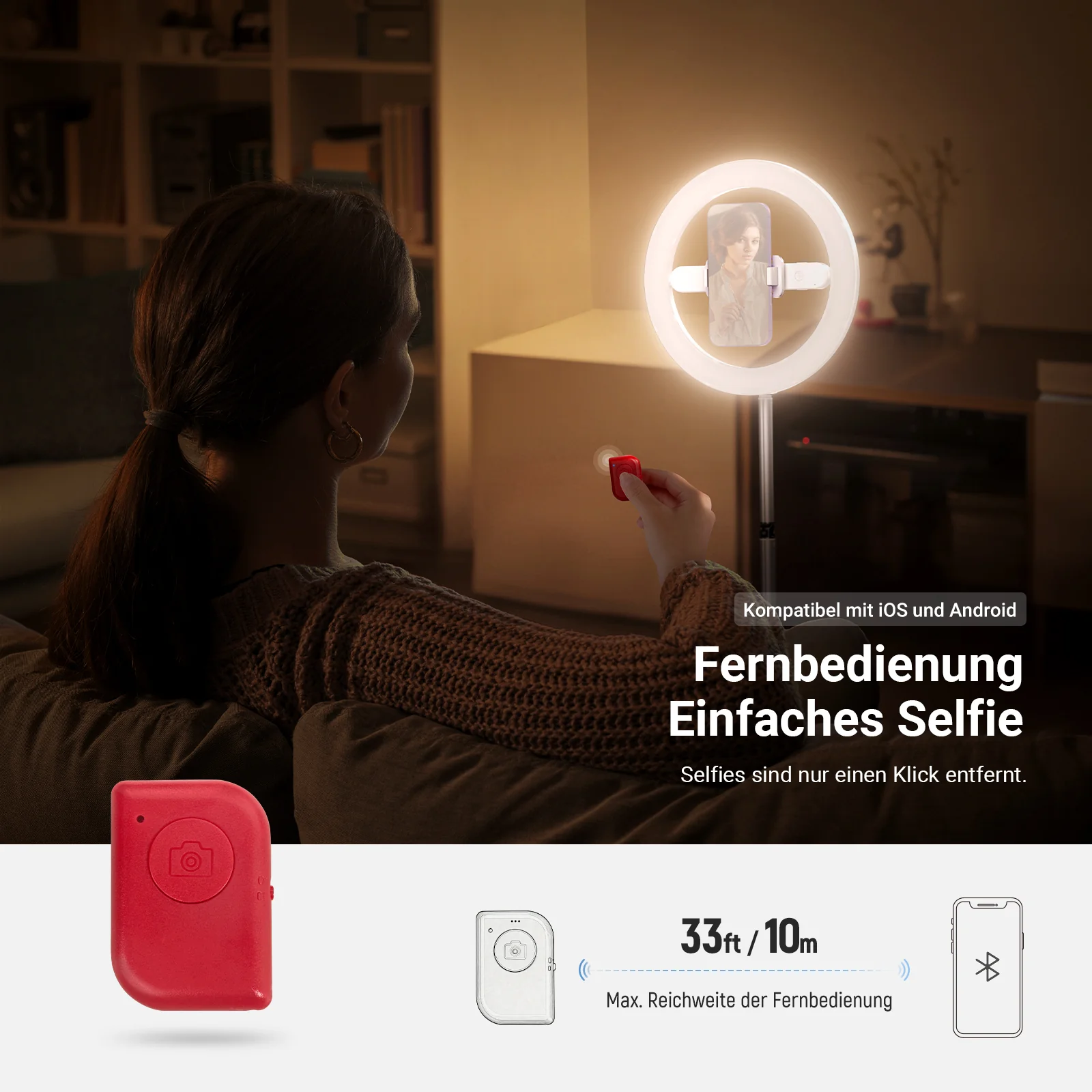 NEEWER ENTRY LEVEL VERSION 10" LED Selfie Ringlicht - Image 24