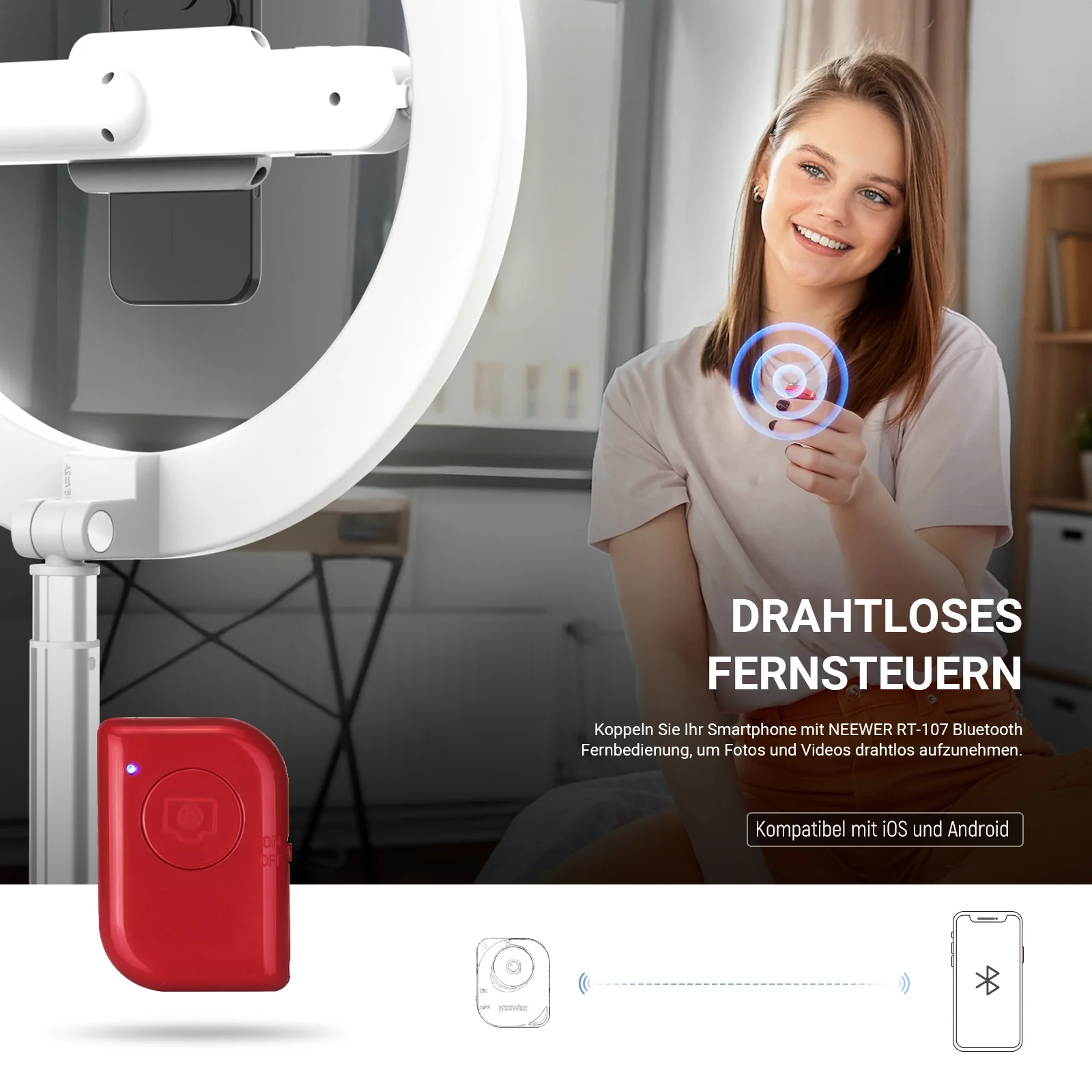 NEEWER ENTRY LEVEL VERSION 10" LED Selfie Ringlicht - Image 7