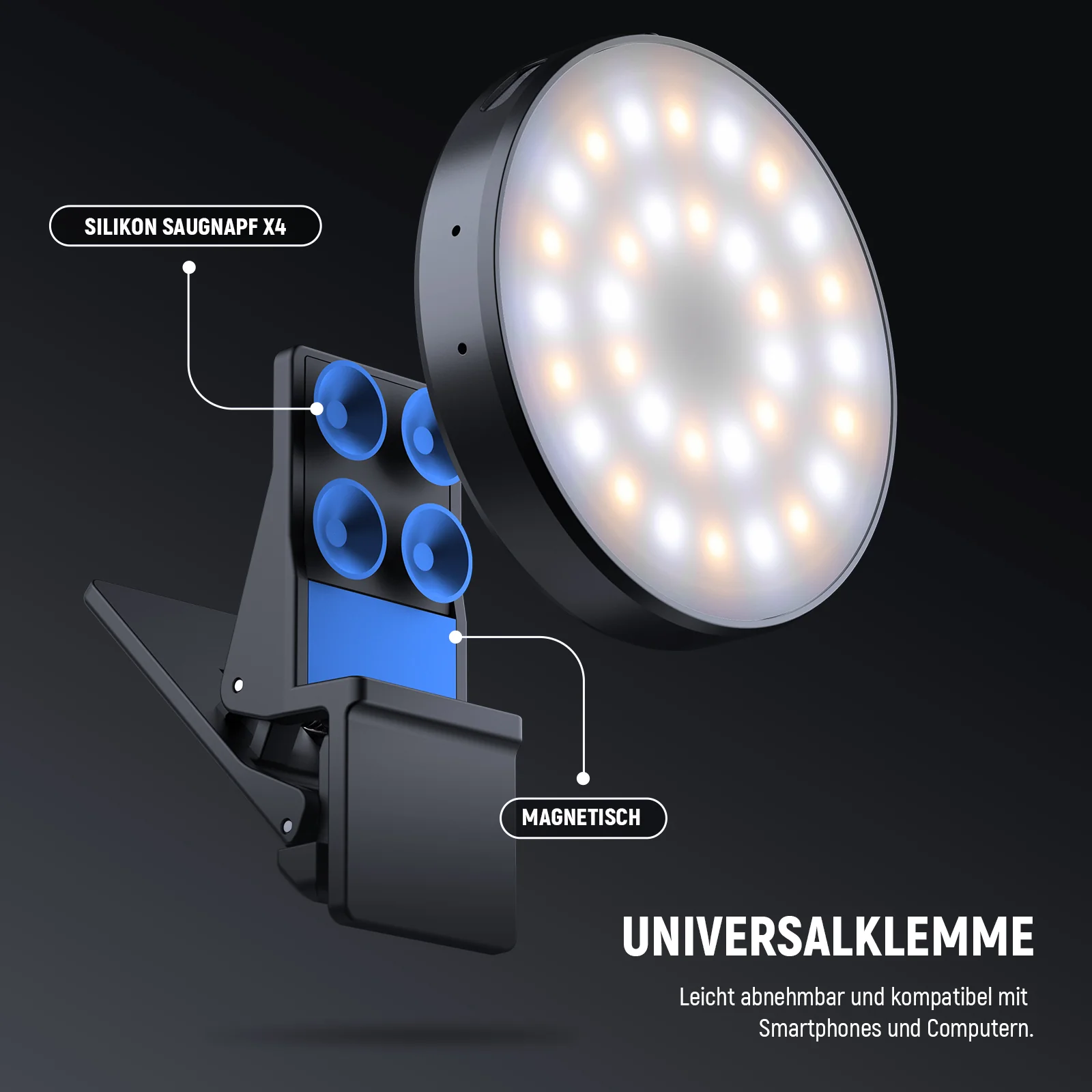 NEEWER ENTRY LEVEL VERSION NL32R Magnetisches Selfie Licht - Image 4