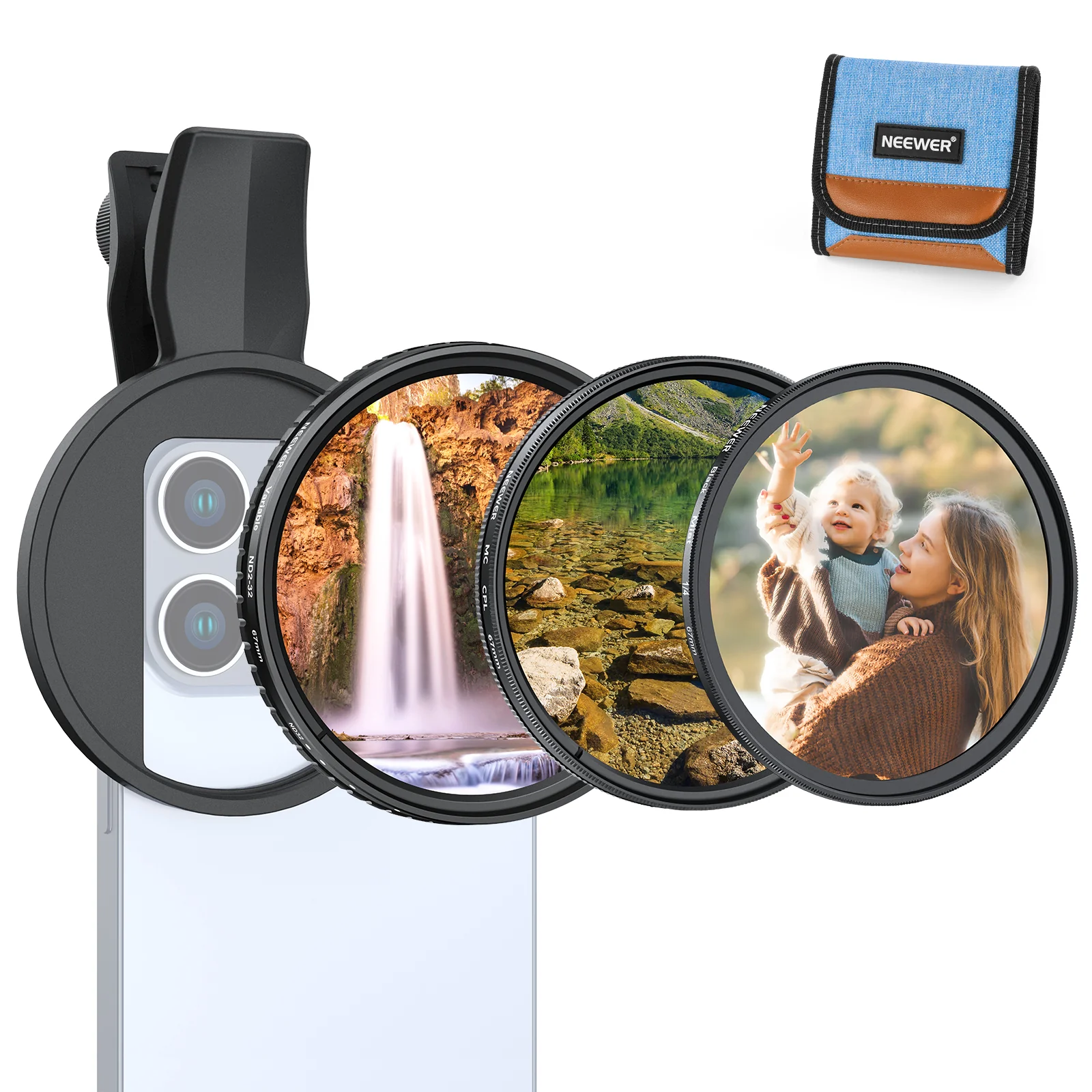 NEEWER FL-B37/FL-B38 67mm Filter Set für Smartphone