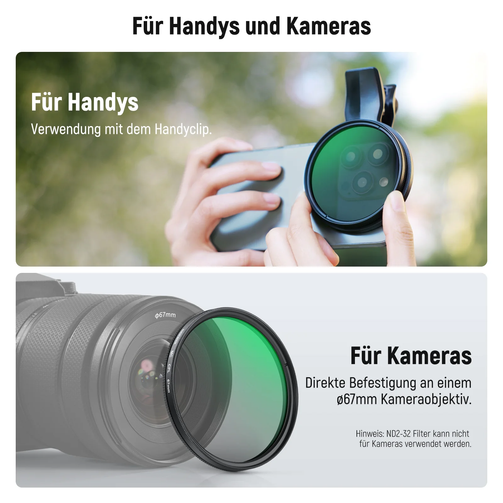 NEEWER FL-B37/FL-B38 67mm Filter Set für Smartphone - Image 7