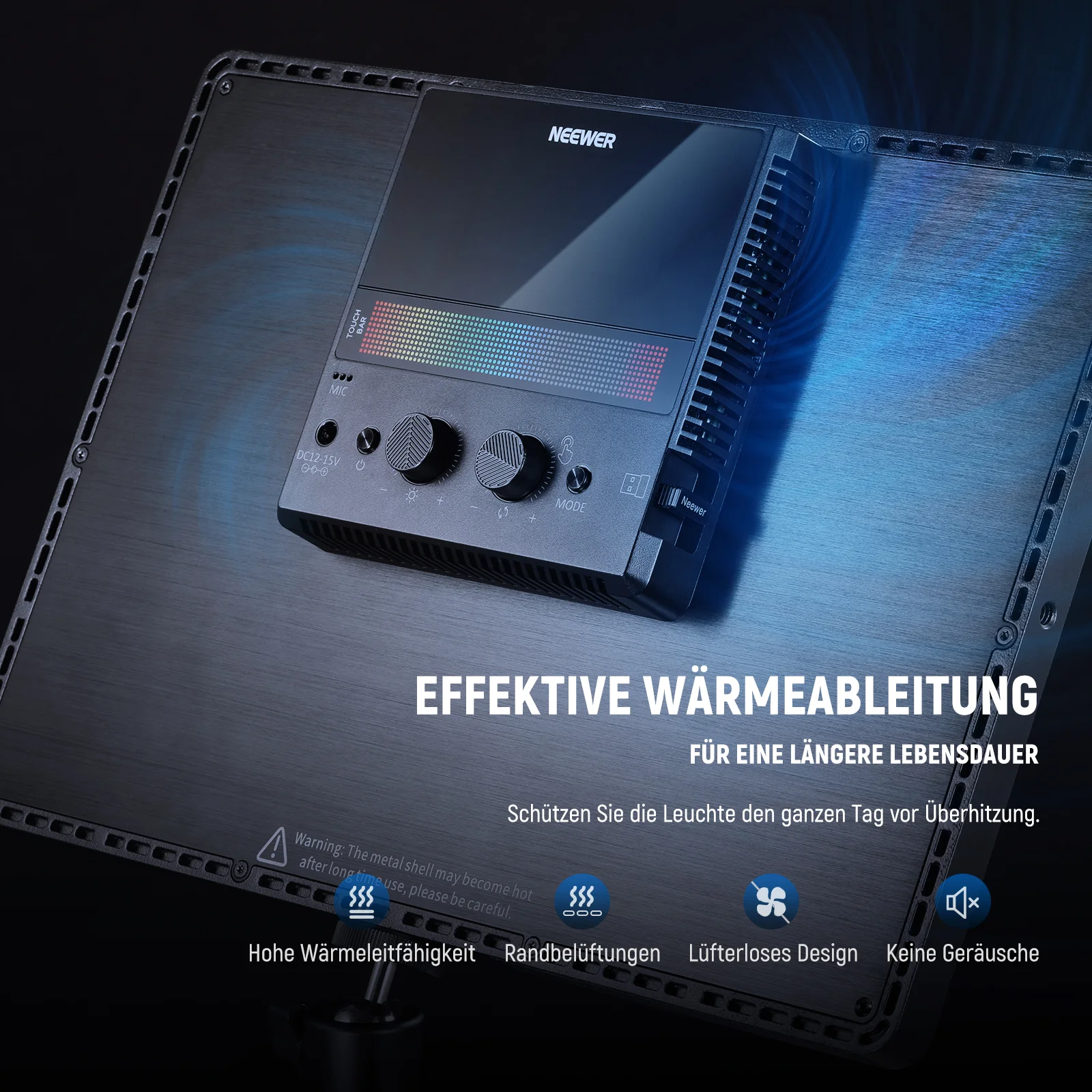 NEEWER GL1C RGB 15,5" 38cm Streaming Licht - Image 9