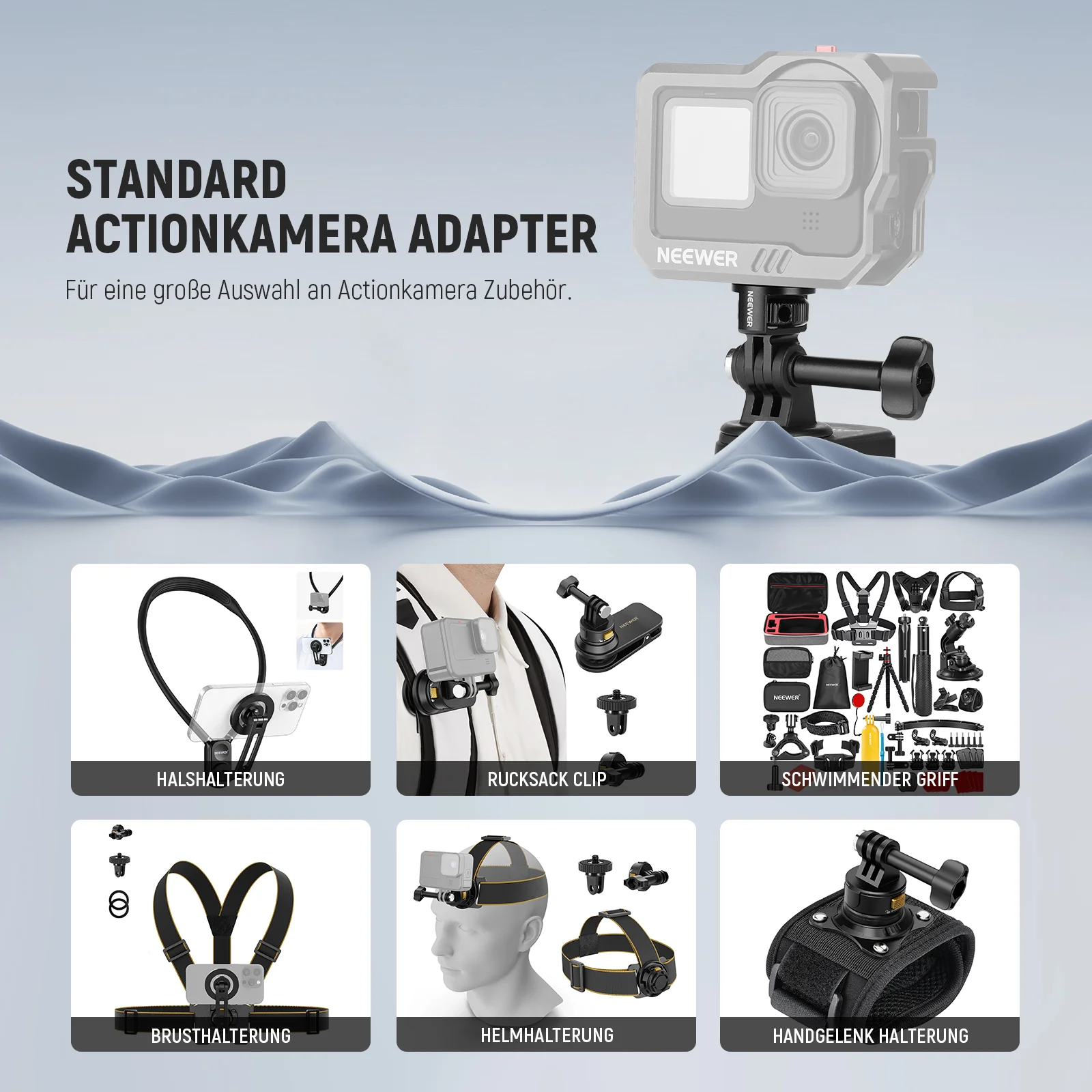 NEEWER GP-7 Action-Kamera-Halterungsadapter - Image 4