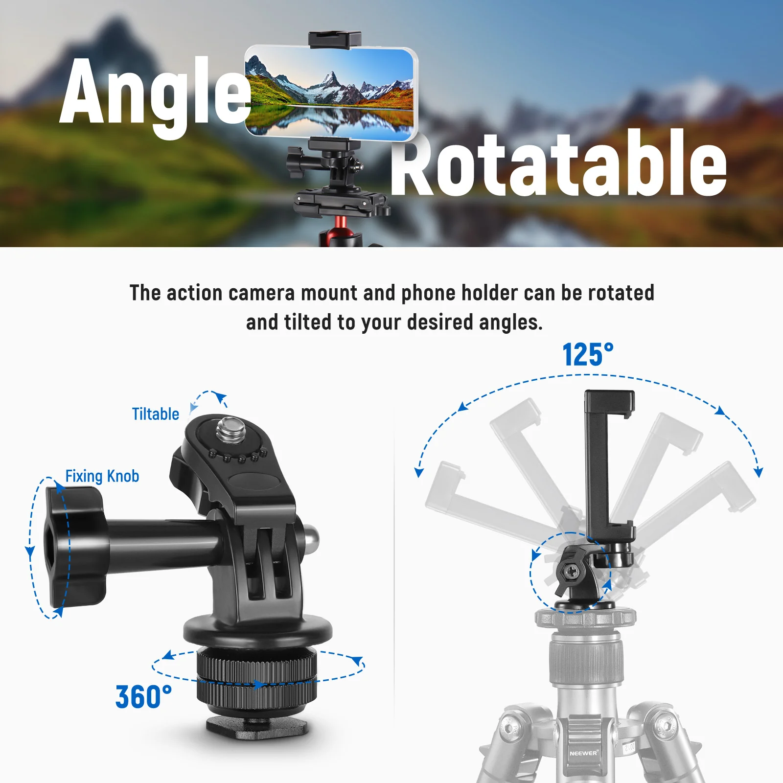 NEEWER Handyhalter/Blitzschuh Adapterset - Image 4