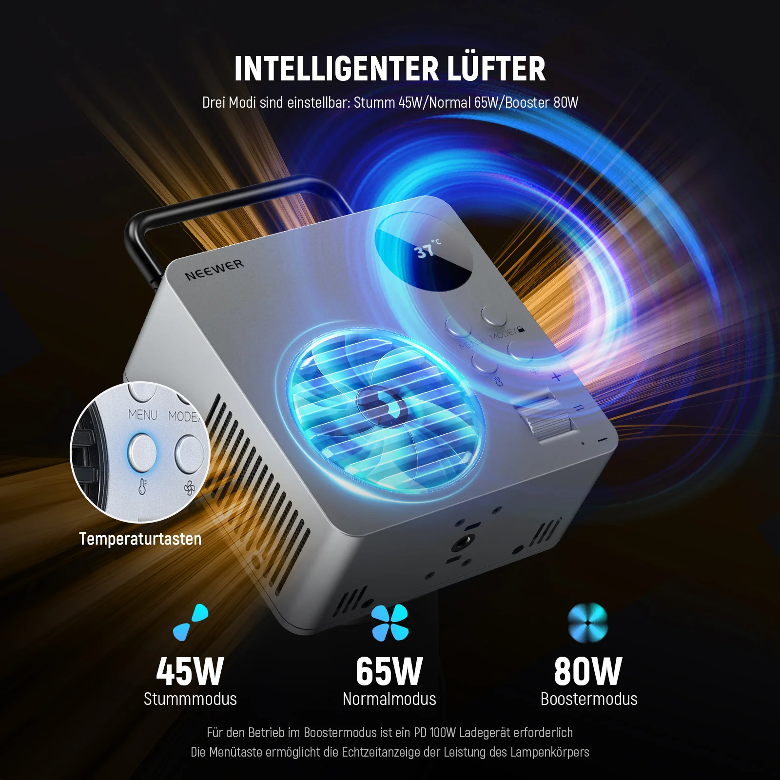 NEEWER HB80C 80W RGBWW Mini COB LED Videoleuchte - Image 16