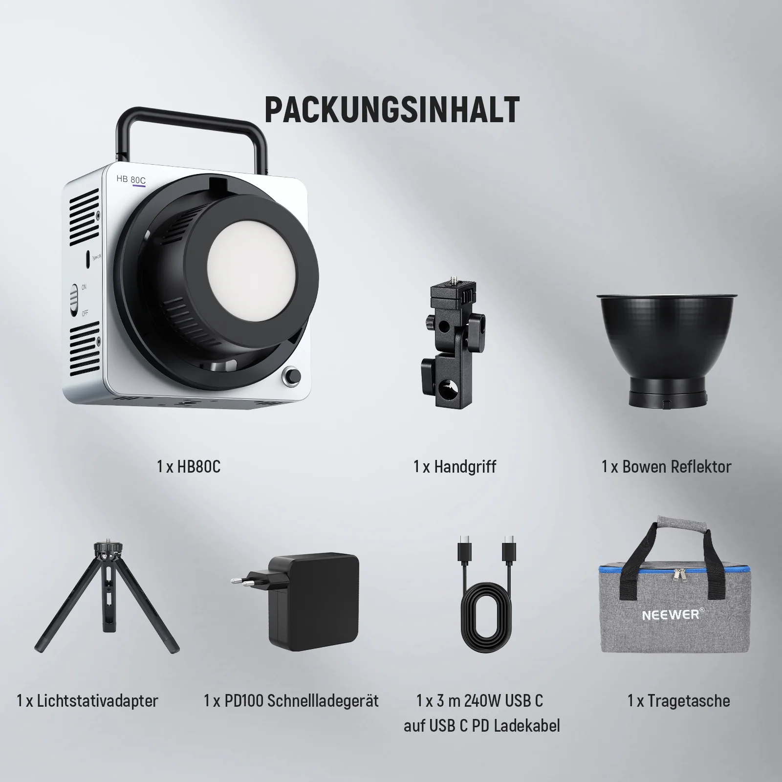NEEWER HB80C 80W RGBWW Mini COB LED Videoleuchte - Image 18