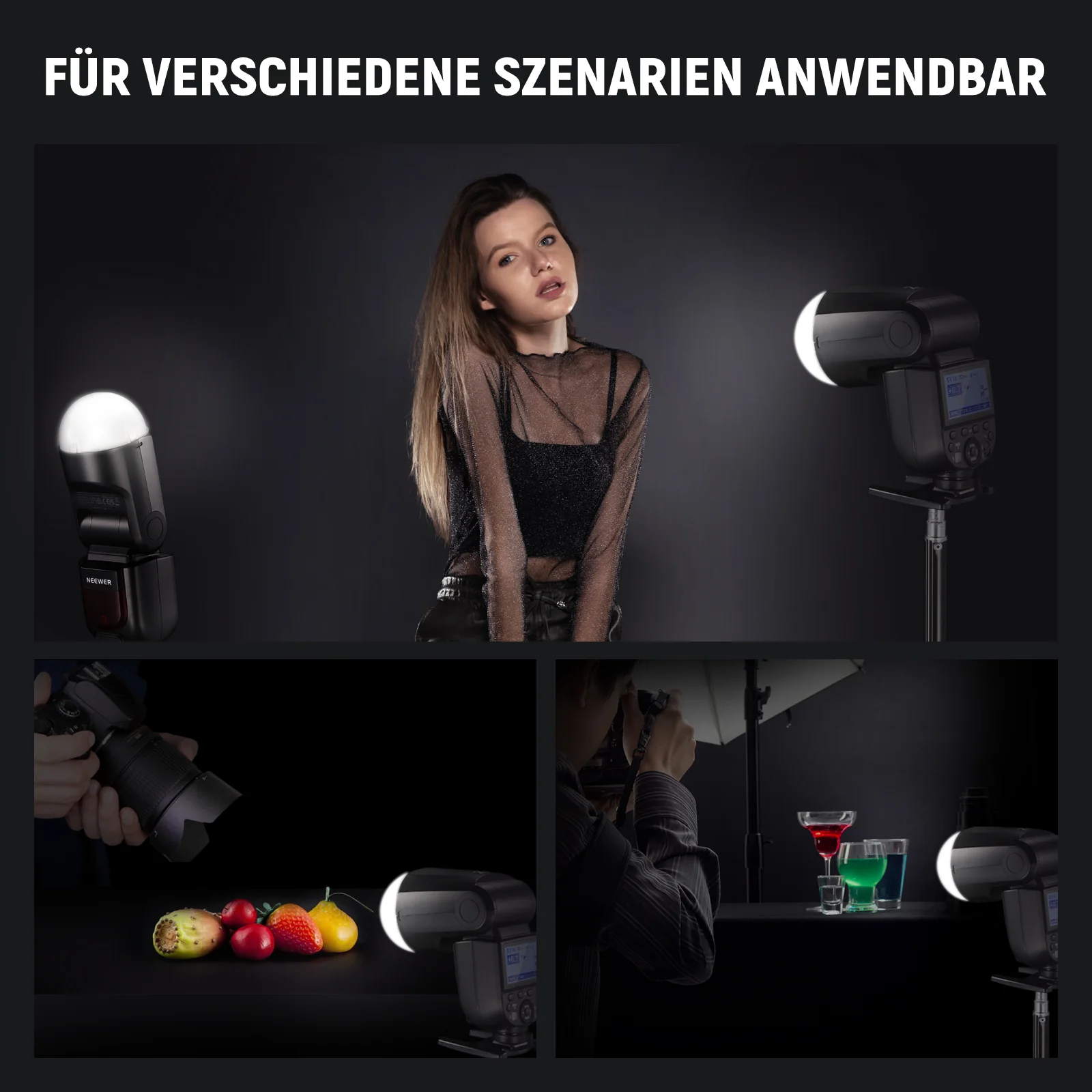NEEWER M12 Magnetischer Kuppeldiffusor für Z2PRO Z2 Z1 Speedlite Blitz - Image 7