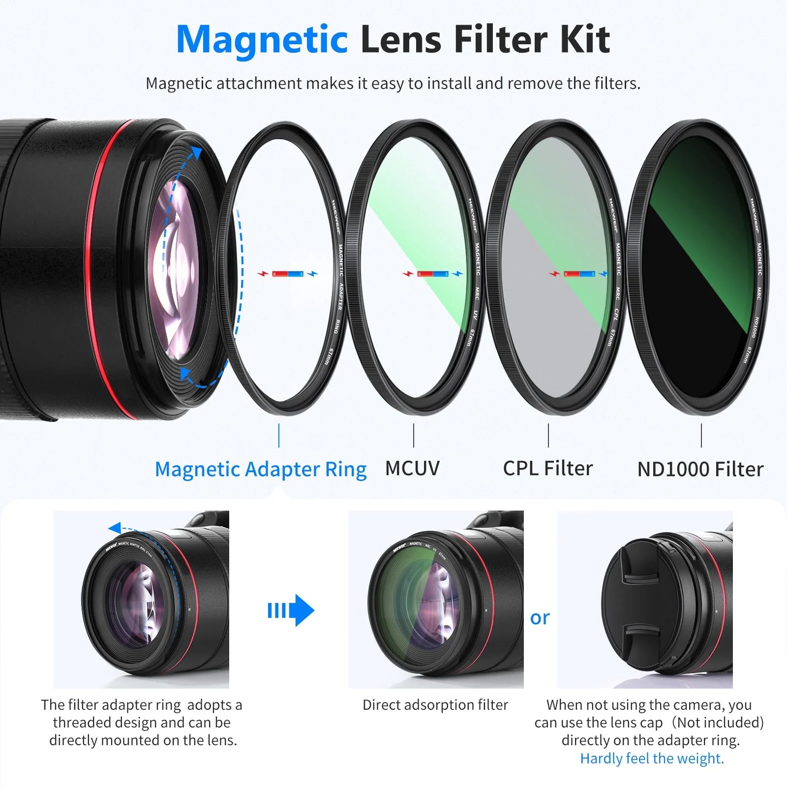 NEEWER  4-in-1 Magnetisches ND-Filter Set - Image 4
