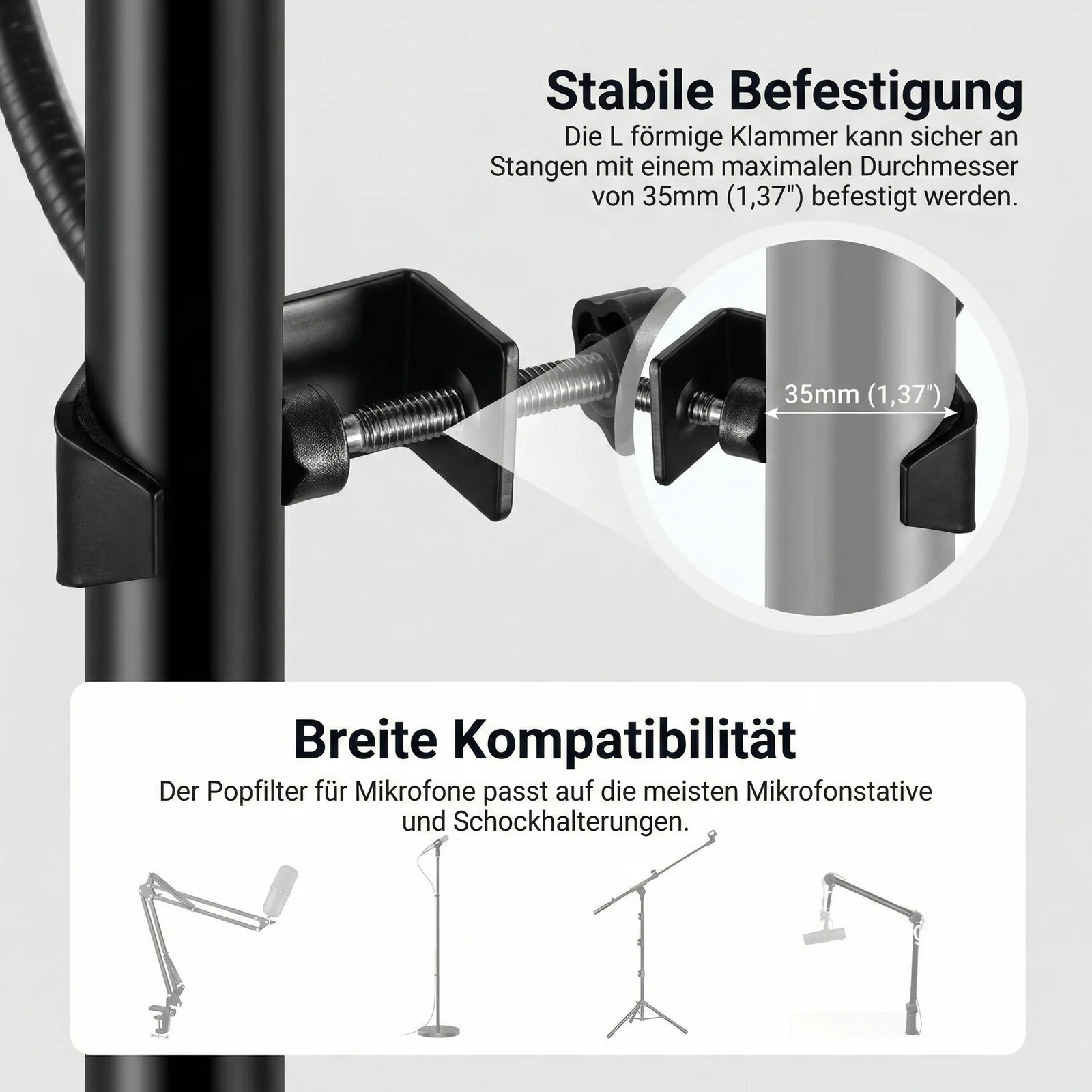 NEEWER MS044 Mikrofon Popschutz aus Metall - Image 3