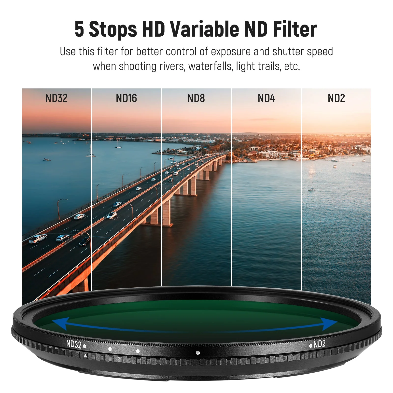 NEEWER ND2-ND32 Magnetischer Variabler ND Filter - Image 4