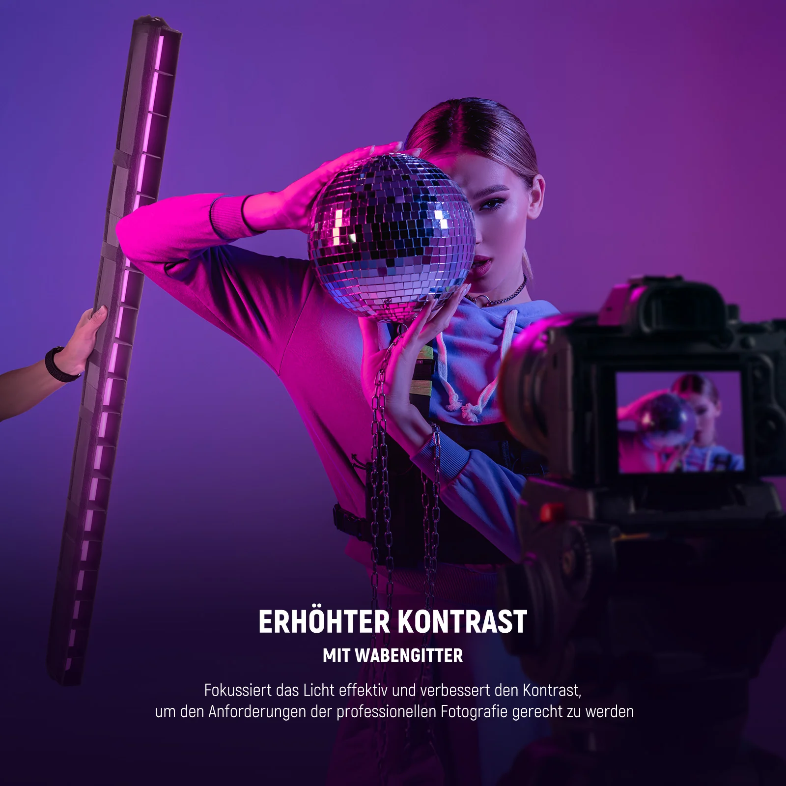 NEEWER NS10S LED Lichtdiffusor Set für TL120C RGB LED Leuchtstab - Image 3